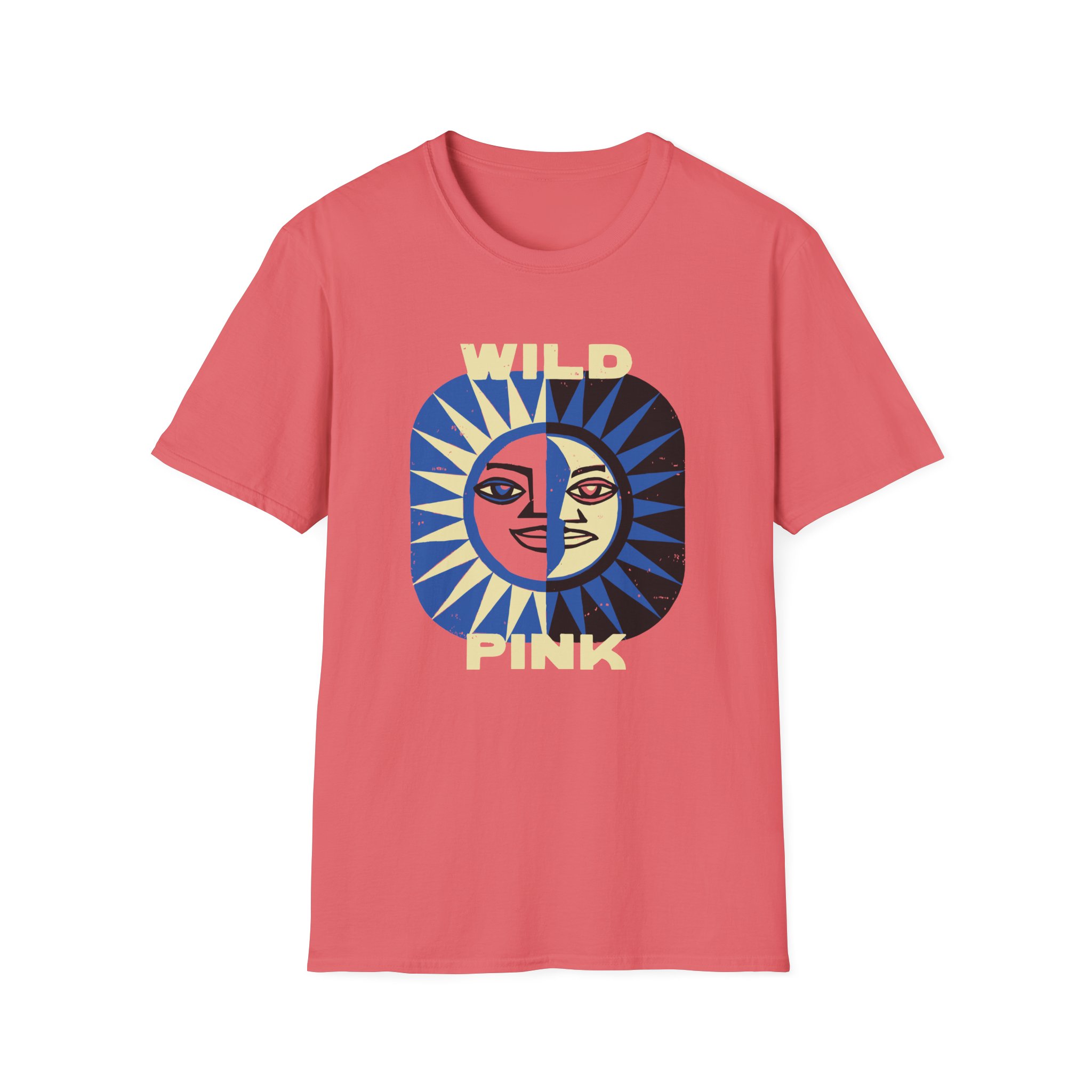 Wild Pink Sun Moon Unisex Softstyle T-Shirt