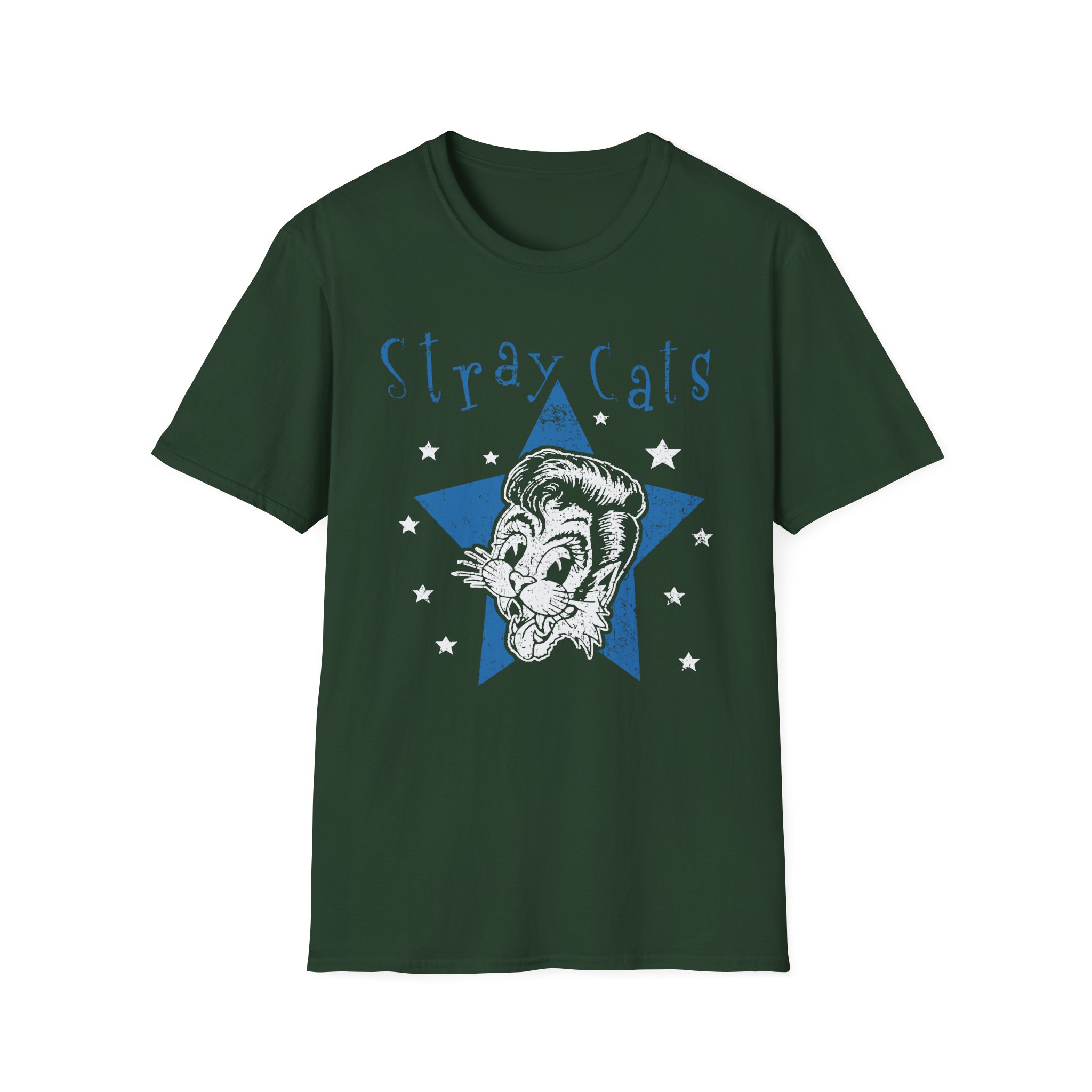 Stray Cats Star Cat Unisex Softstyle T-Shirt