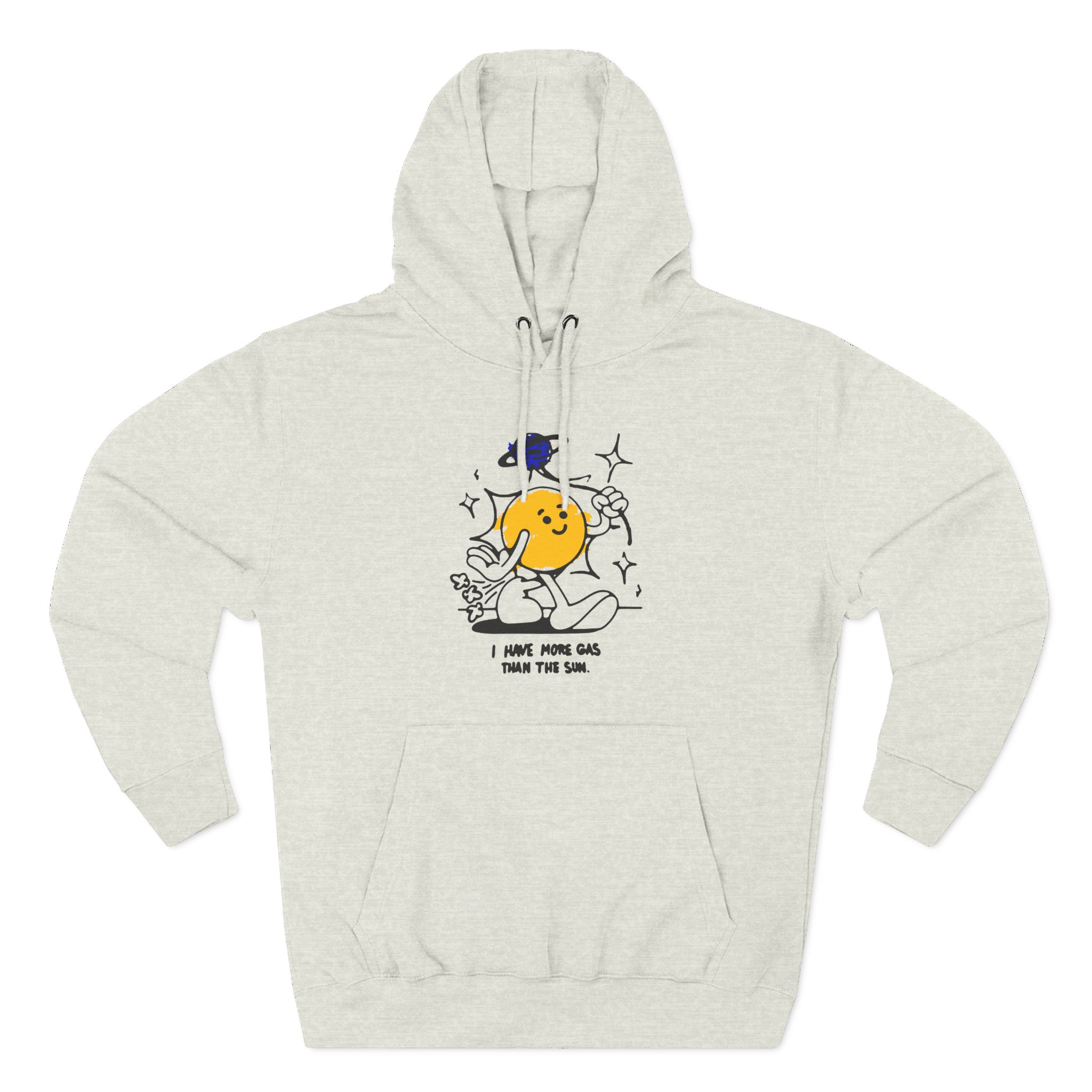 Chad Chad I Have More Gas Than the Sun Three-Panel Fleece Hoodie