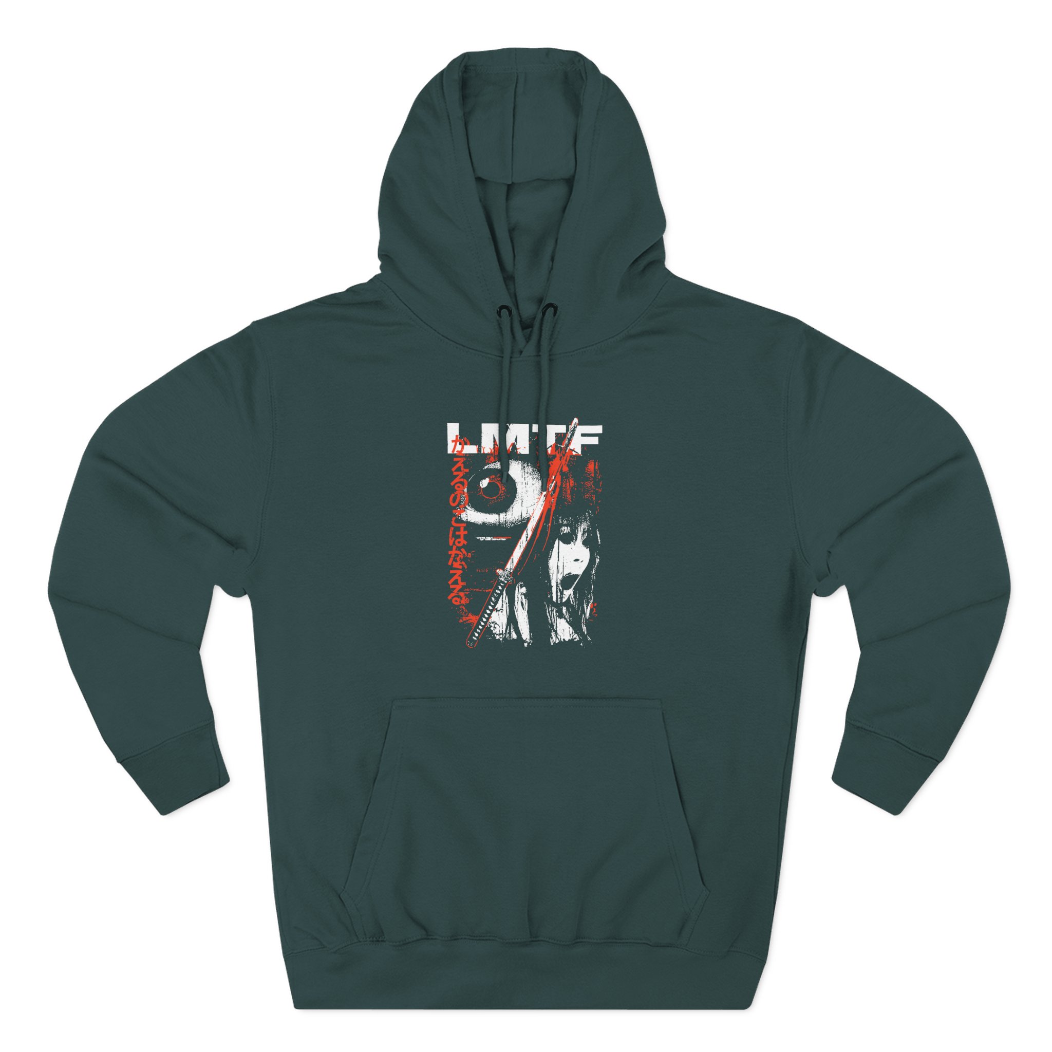 Like Moths to Flames Moths Three-Panel Fleece Hoodie