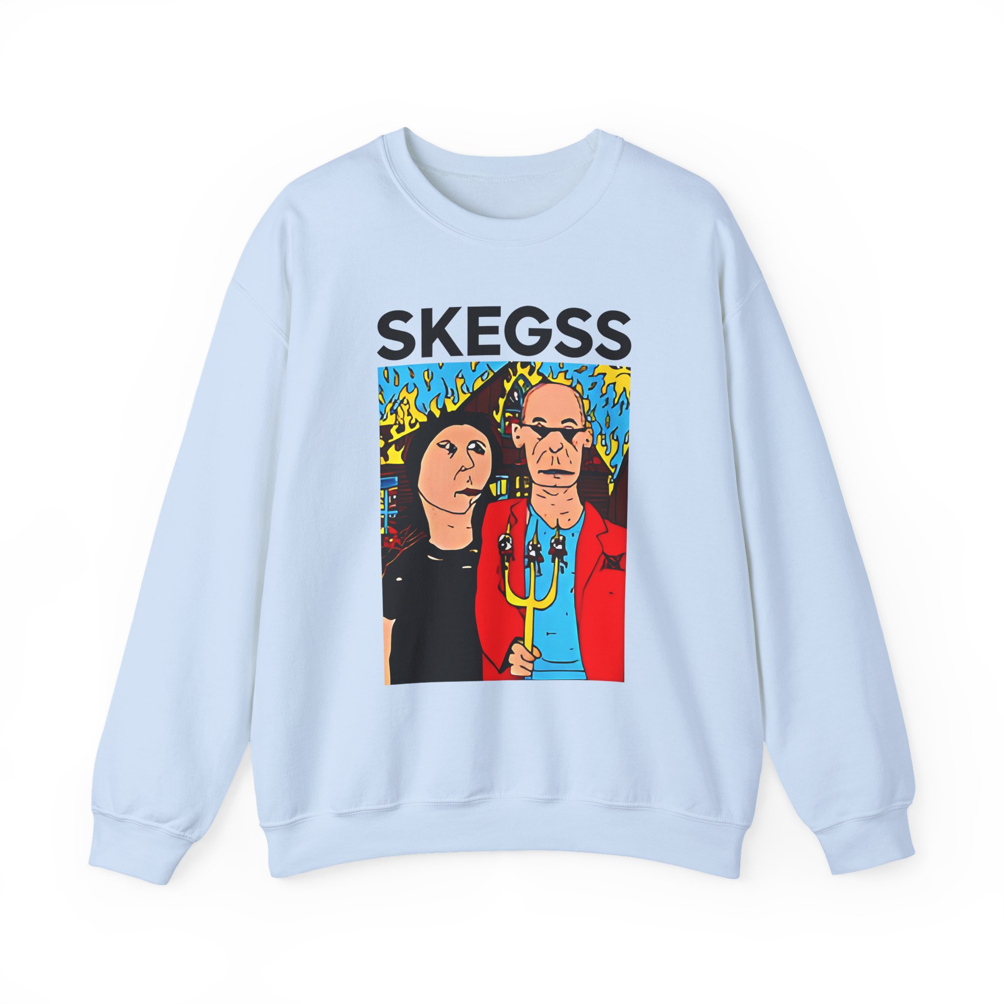 Skegss Gothic America Unisex Heavy Blendâ„¢ Crewneck Sweatshirt