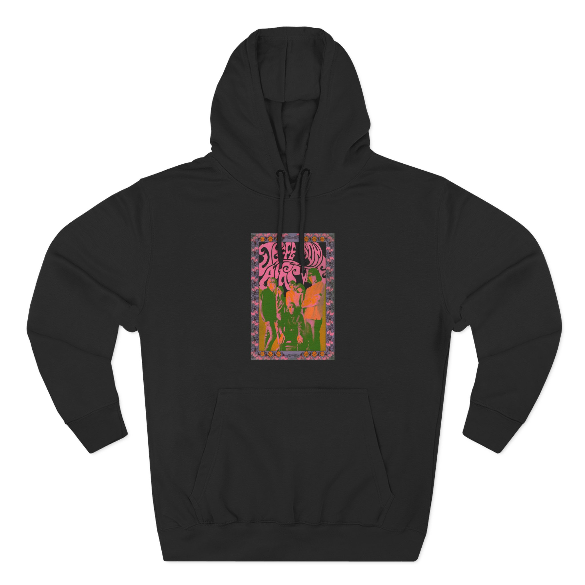Jefferson Airplane Psychedelic Band Photo Three-Panel Fleece Hoodie