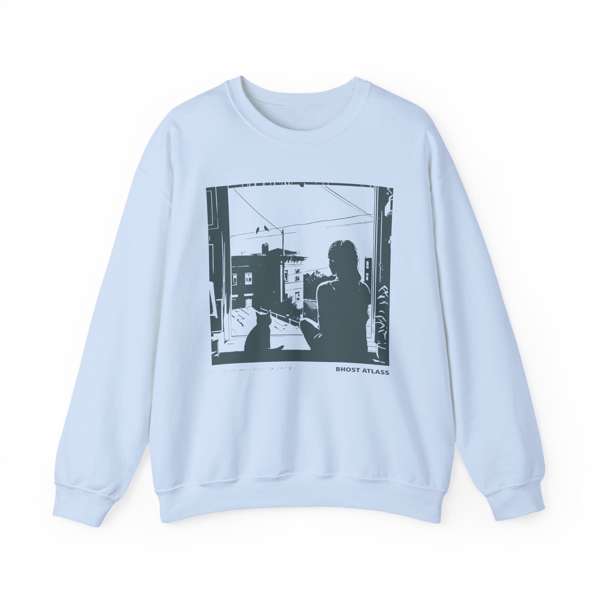 Ghost Atlas Dust of the Human Shape Unisex Heavy Blendâ„¢ Crewneck Sweatshirt