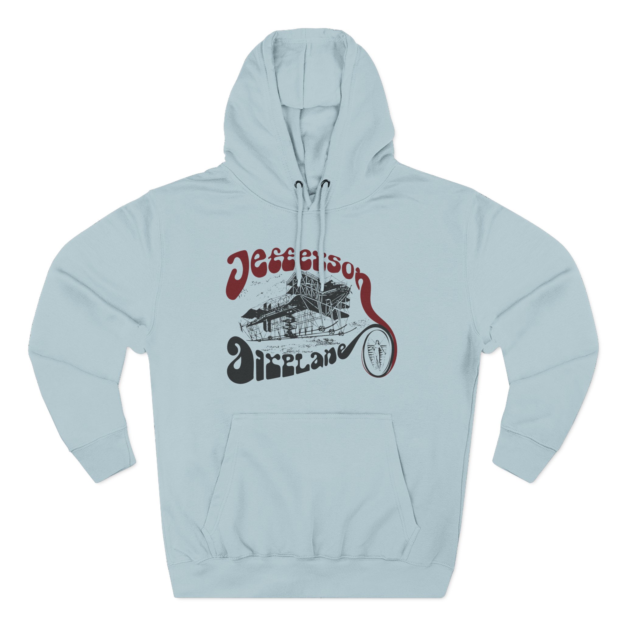Jefferson Airplane Vintage Plane Three-Panel Fleece Hoodie