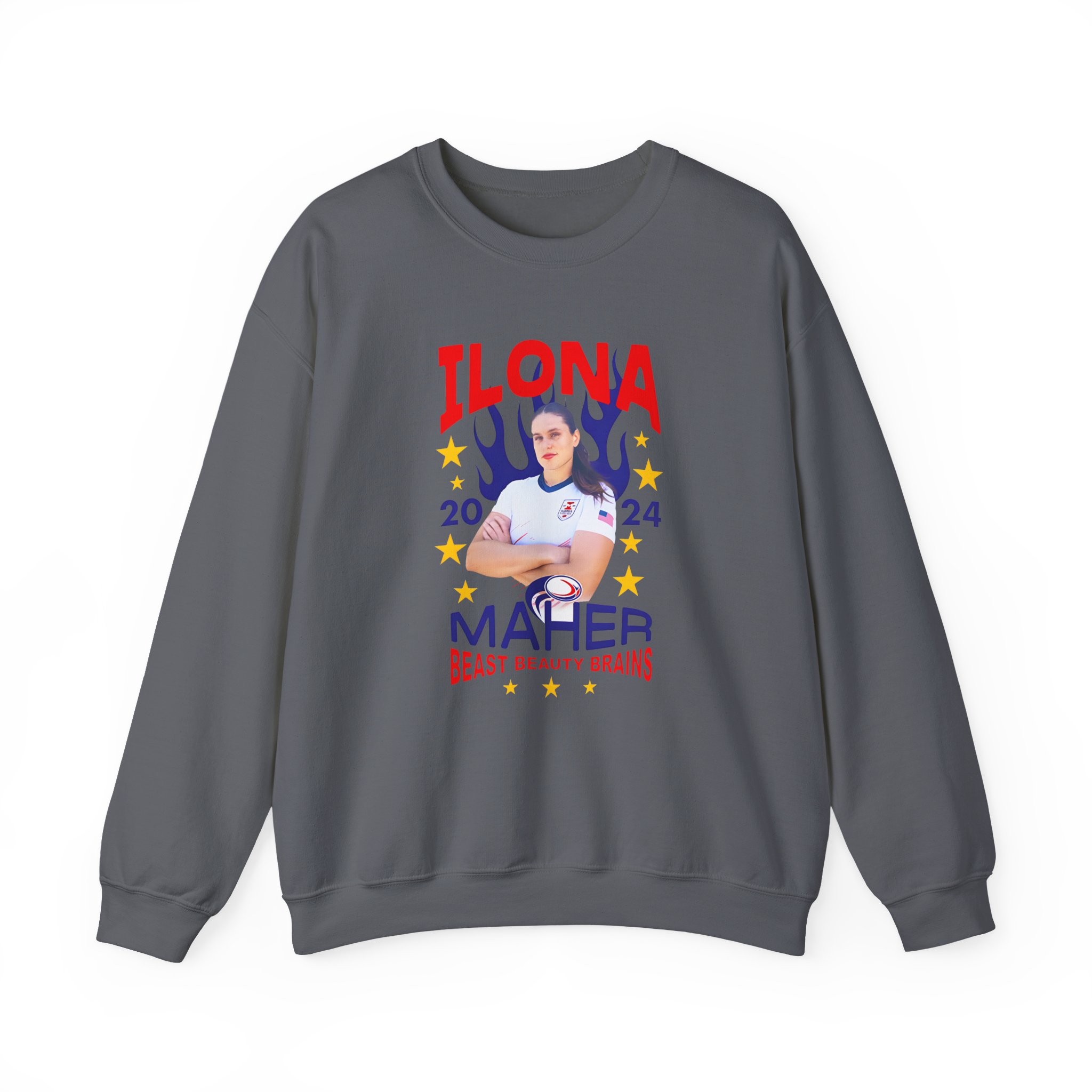 Ilona Maher Spangled Banner Unisex Heavy Blendâ„¢ Crewneck Sweatshirt