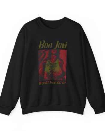 Bon Jovi Slippery When Wet Vintage World Tour Unisex Heavy Blend™ Crewneck Sweatshirt