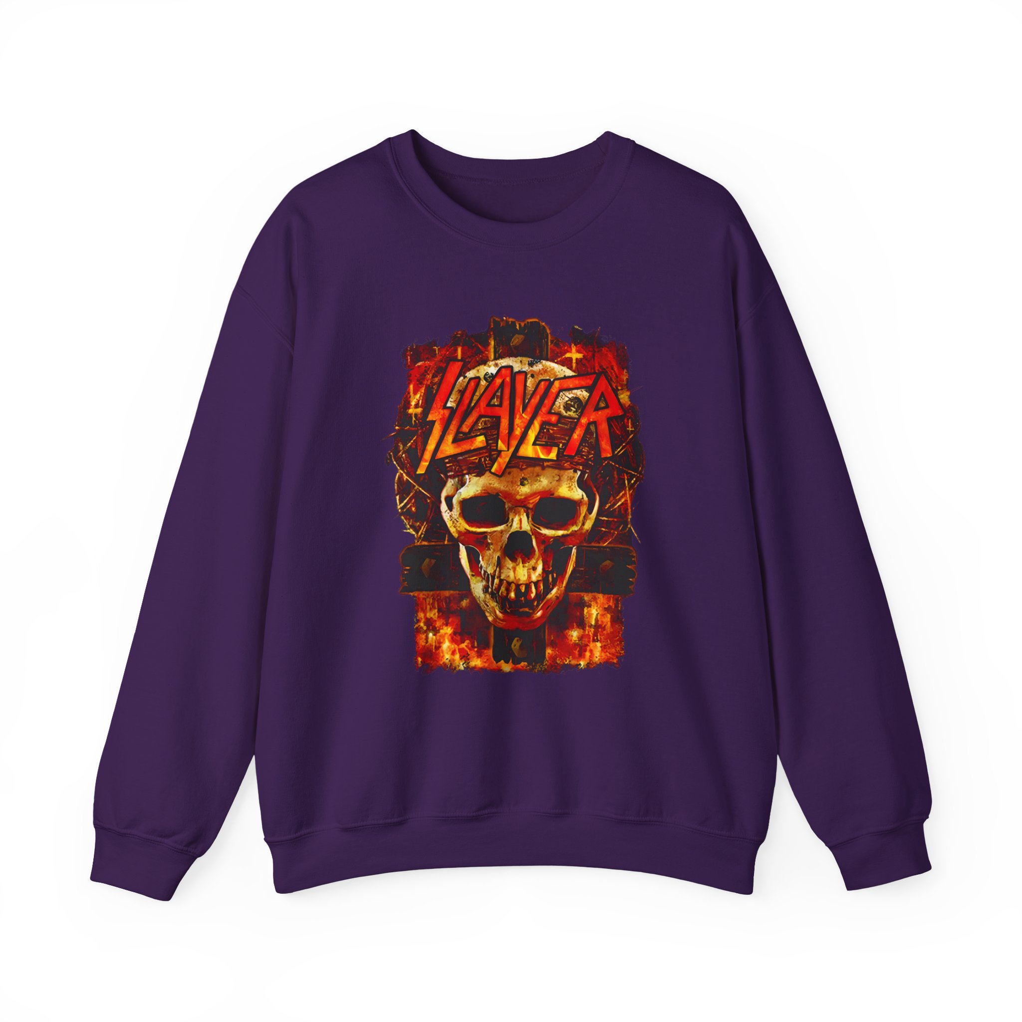 Slayer Skull And Cross Unisex Heavy Blendâ„¢ Crewneck Sweatshirt
