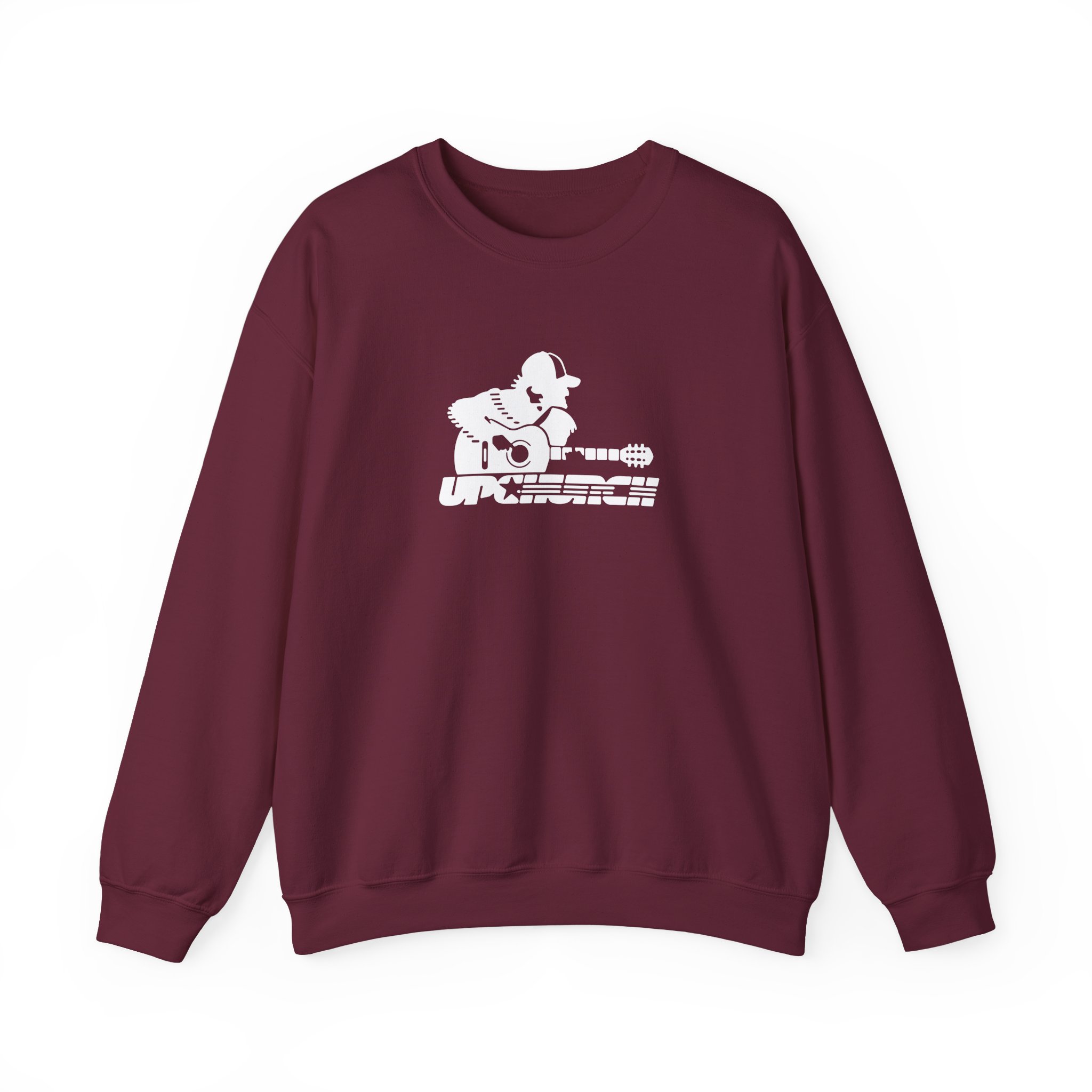 Upchurch Maroon Logo Unisex Heavy Blendâ„¢ Crewneck Sweatshirt