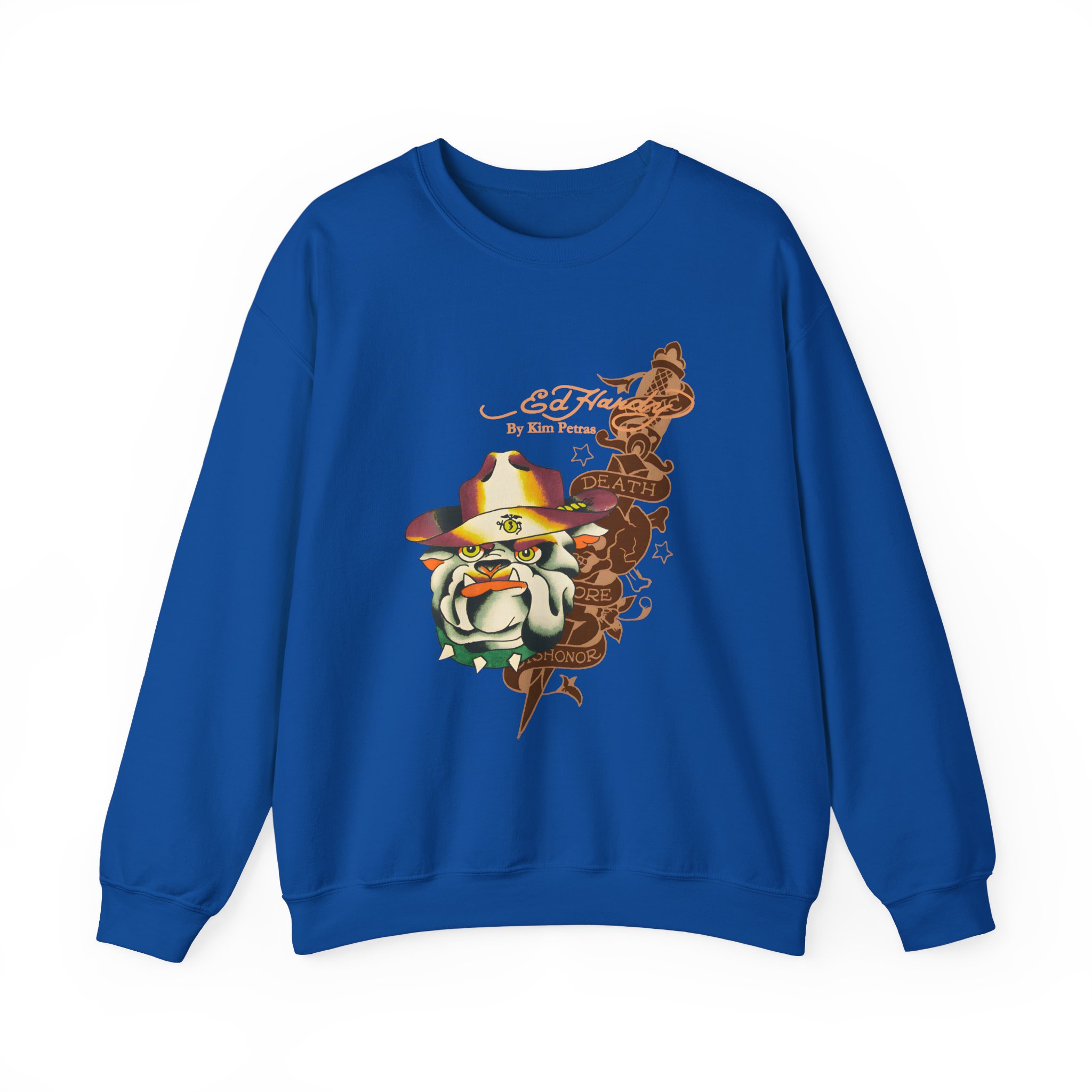 Kim Petras Bulldog Boxy Unisex Heavy Blendâ„¢ Crewneck Sweatshirt