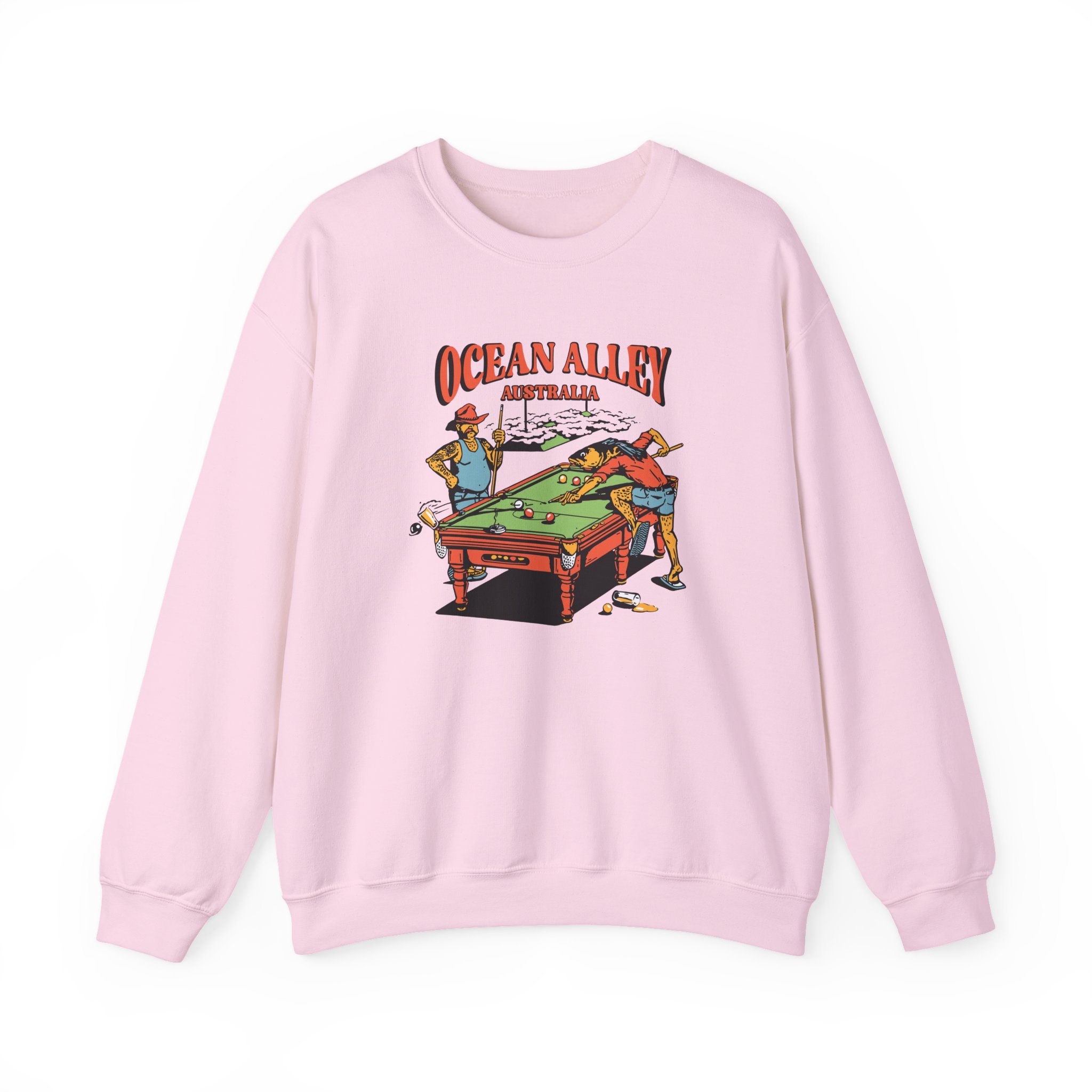 Ocean Alley Pool Table Unisex Heavy Blendâ„¢ Crewneck Sweatshirt