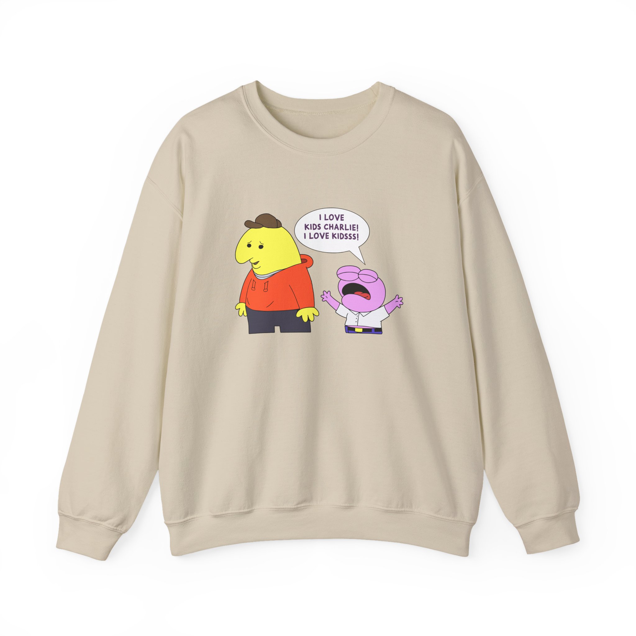 Smiling Friends I Love Kids Unisex Heavy Blend Crewneck Sweatshirt