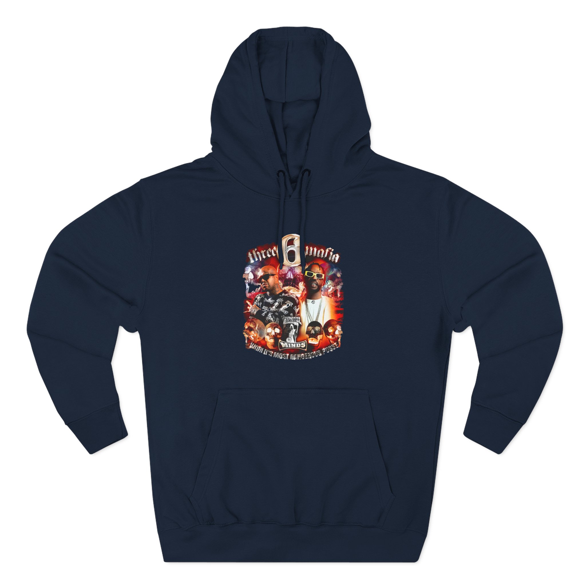 Three 6 Mafia Side 2 Side Three-Panel Fleece Hoodie