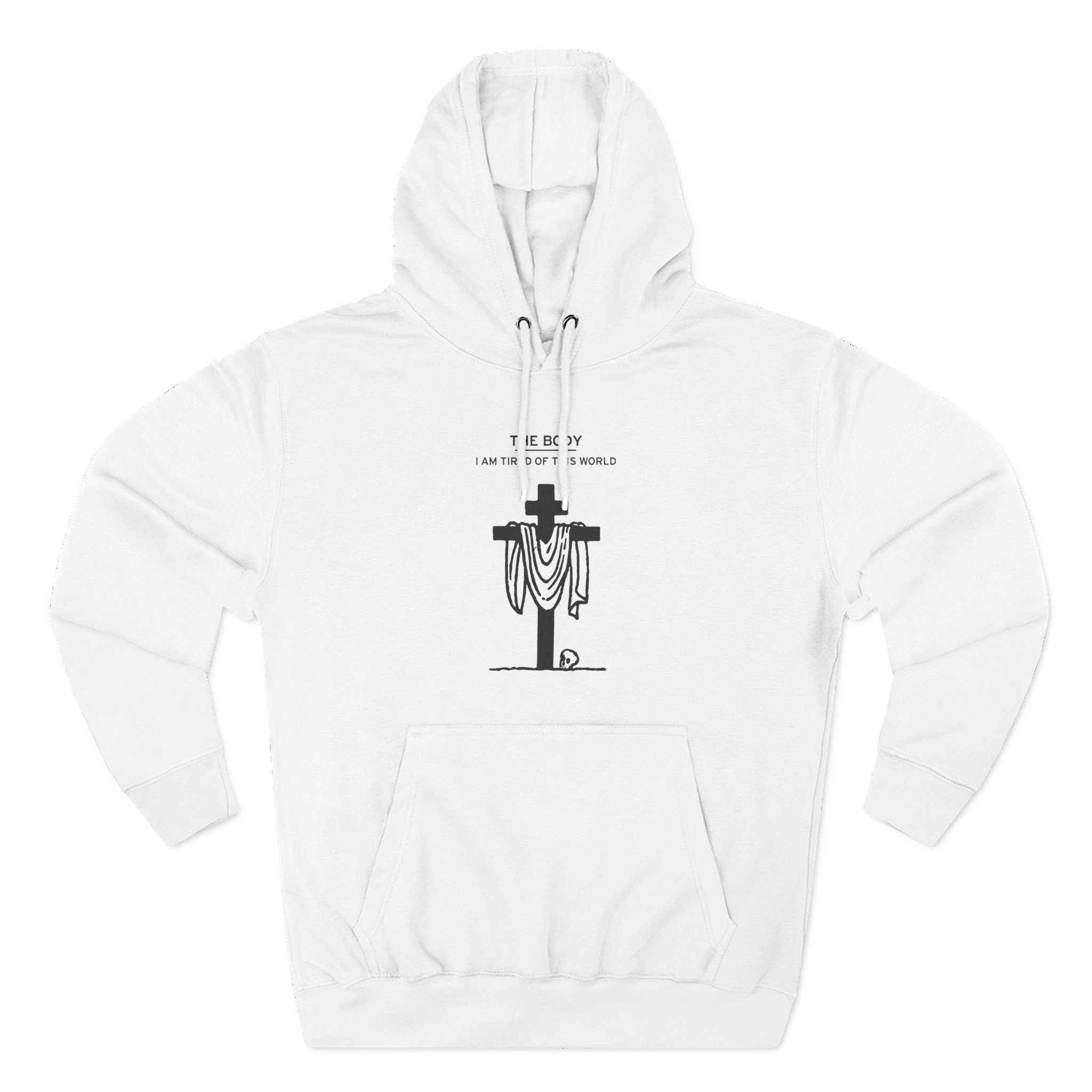 The Body Cloth Cross Three-Panel Fleece Hoodie