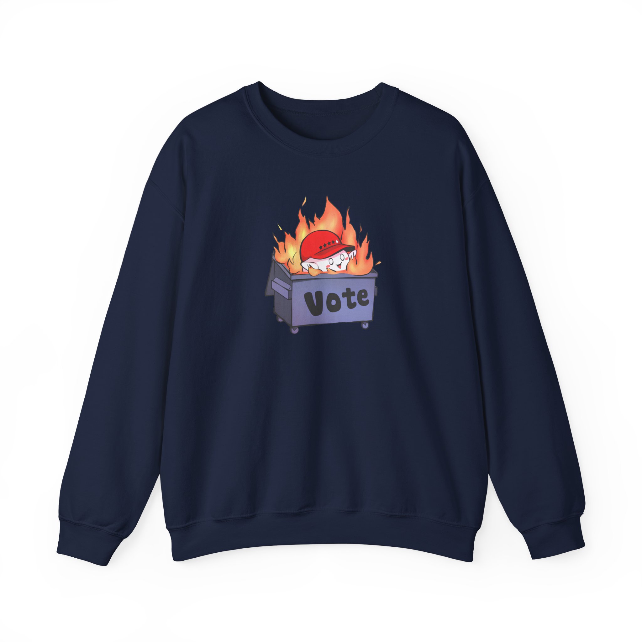 Mister Metokur Dumpster Fire Vote Unisex Heavy Blendâ„¢ Crewneck Sweatshirt