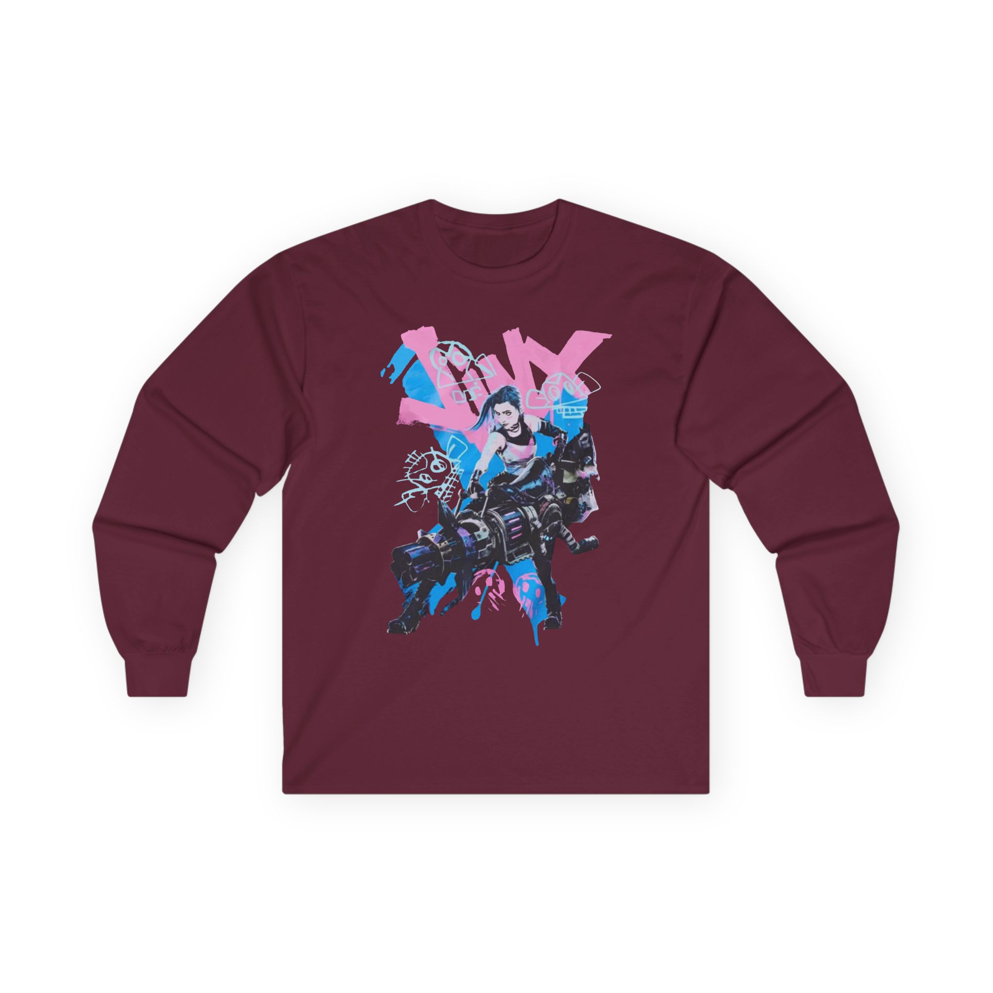 Jinx Arcane Graffiti Jumbo Unisex Ultra Cotton Long Sleeve Tee