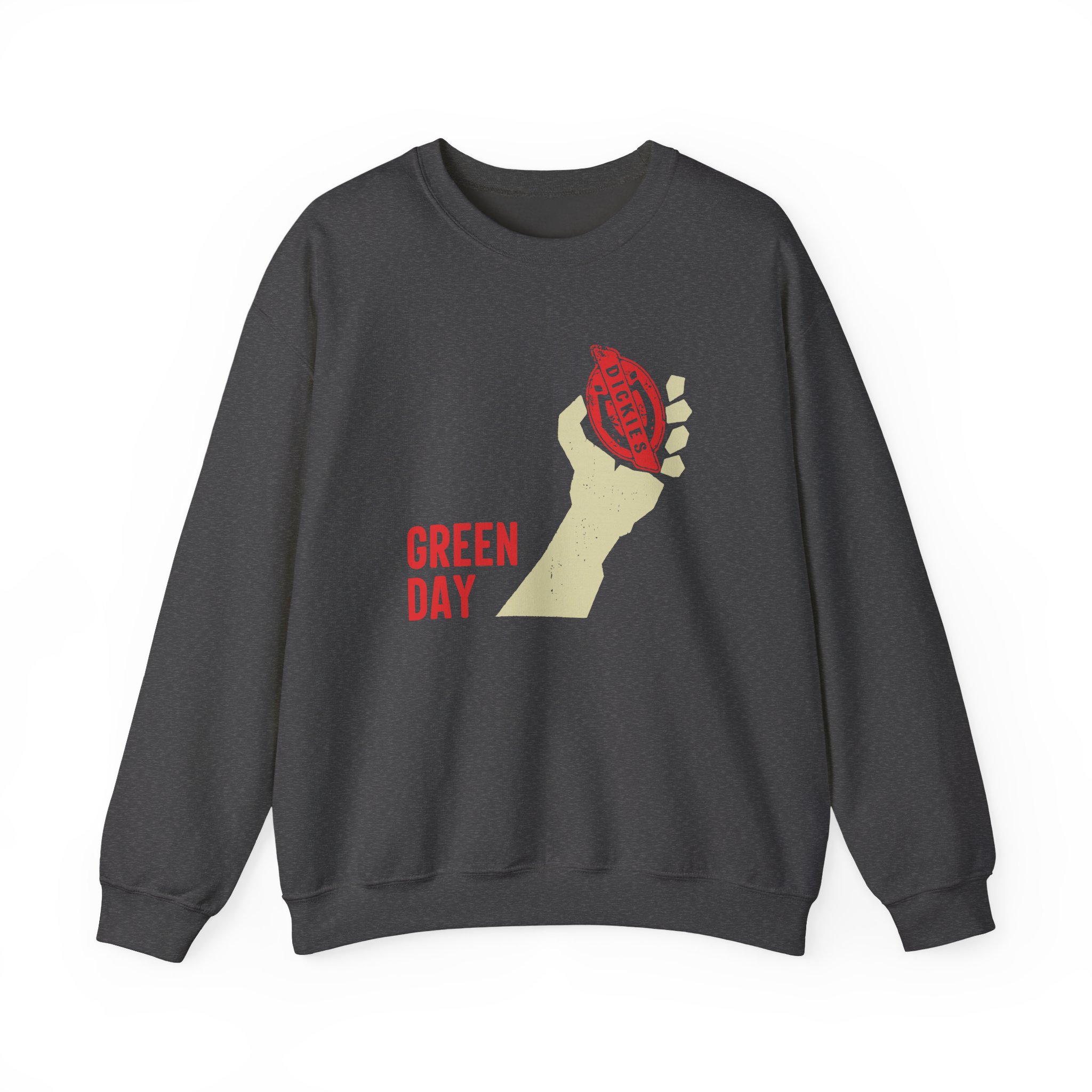 Green Day Dickies Heart Grenade Unisex Heavy Blendâ„¢ Crewneck Sweatshirt