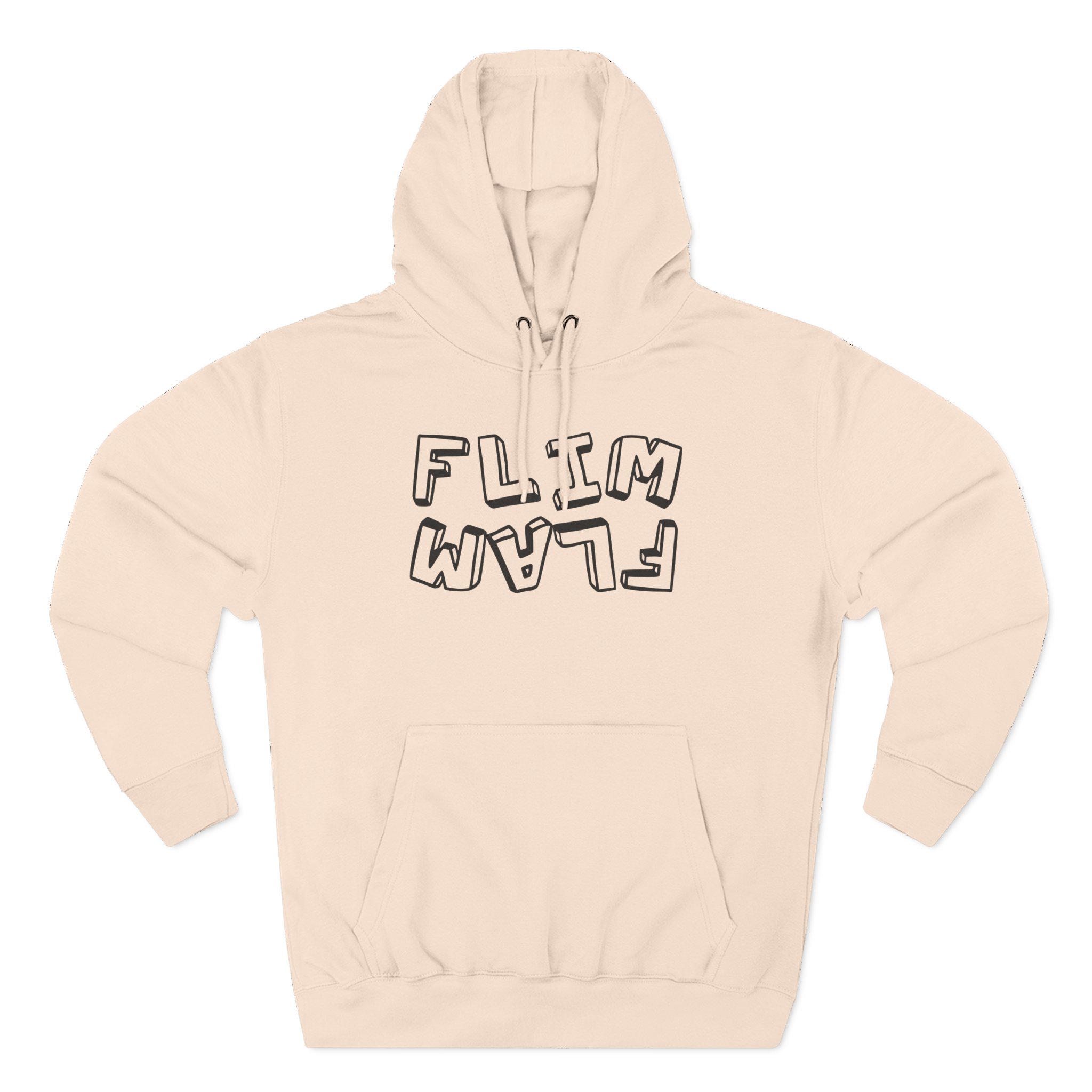 Flamingo Three-Panel Fleece Hoodie
