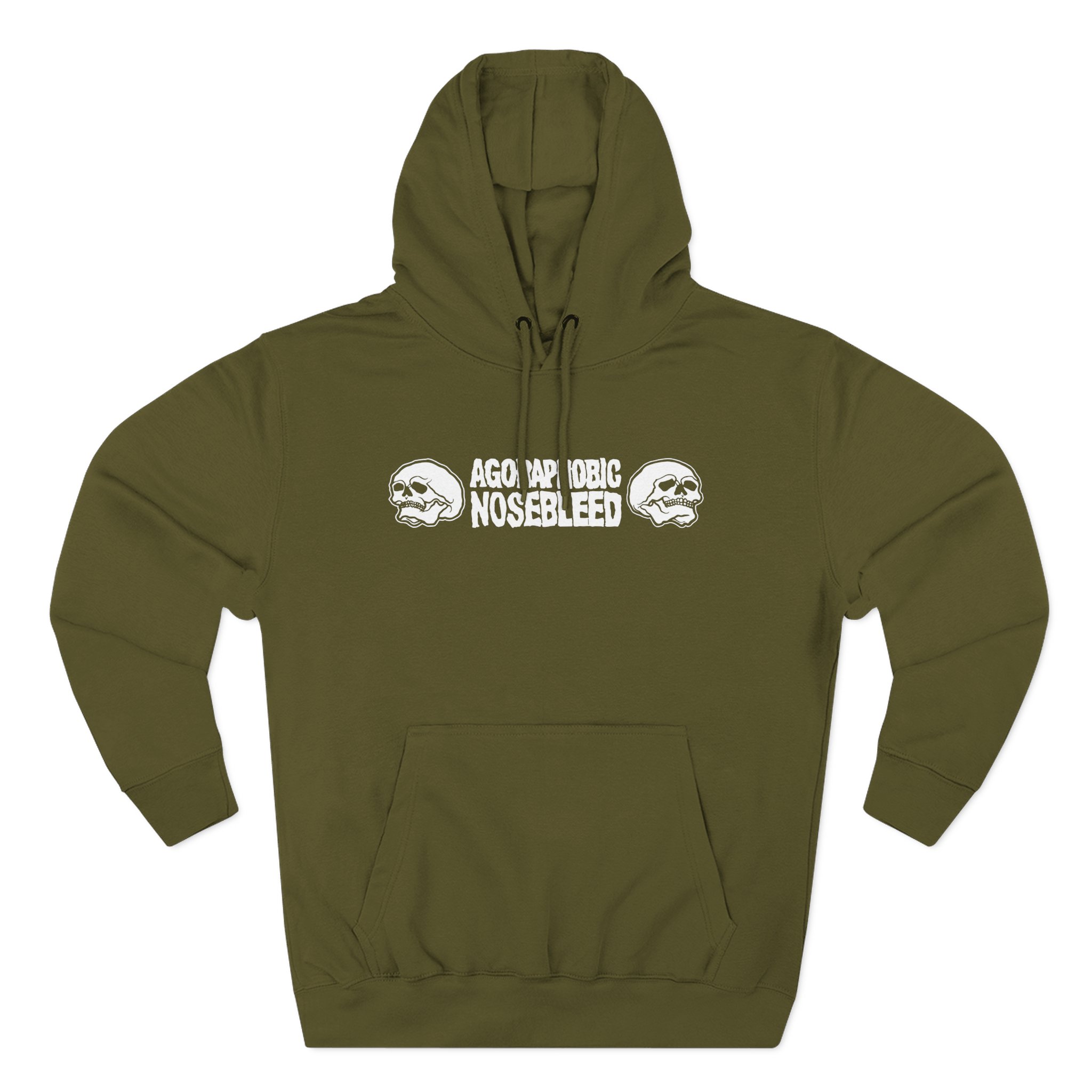 Agoraphobic Nosebleed Skulls Three-Panel Fleece Hoodie