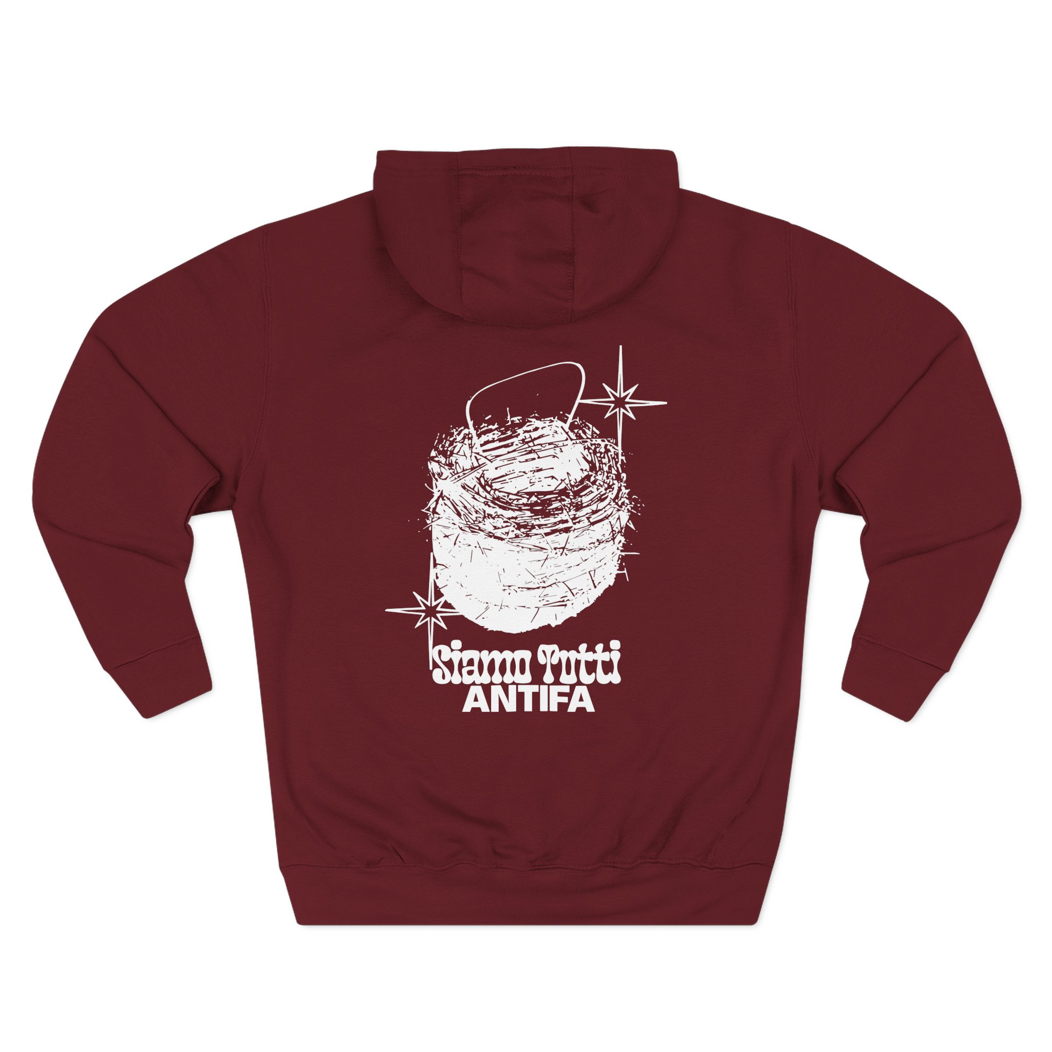 Disarstar Siamo Tutti Antifa Three-Panel Fleece Hoodie