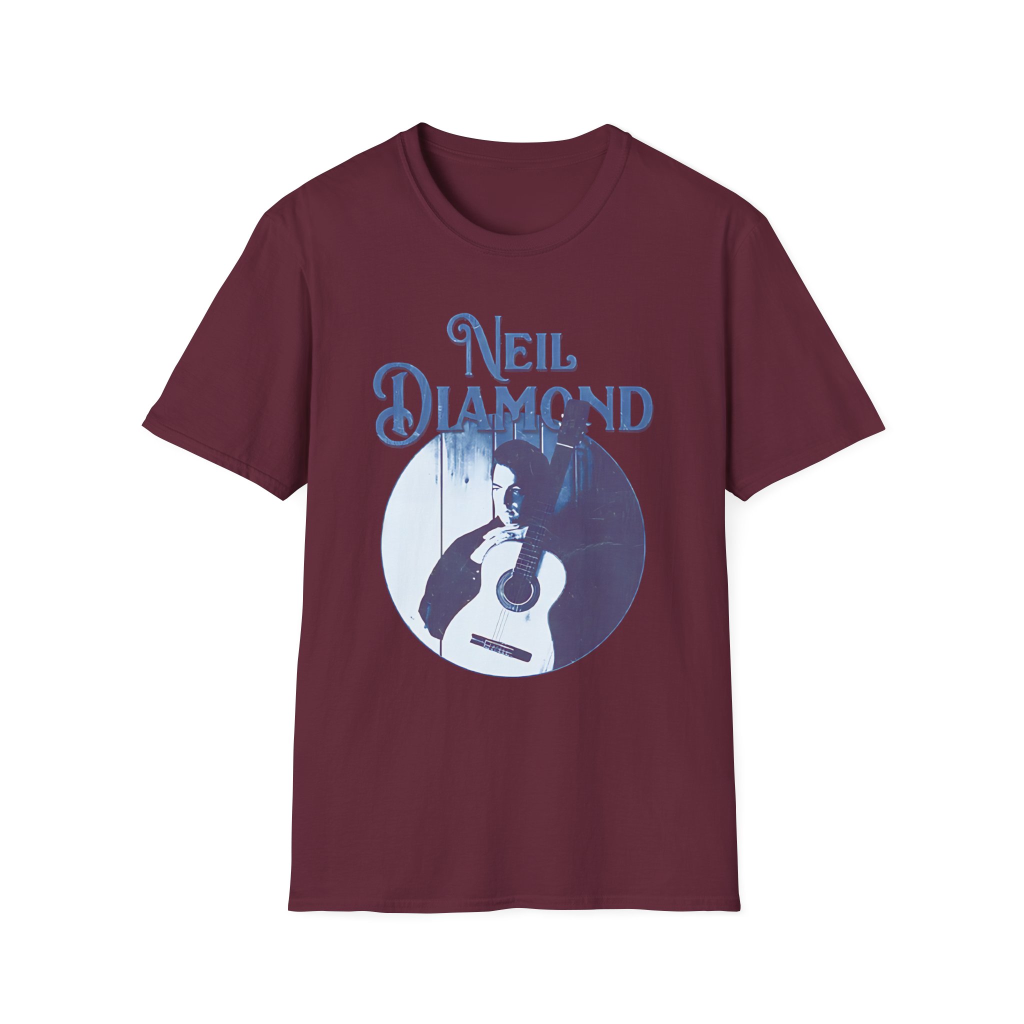 Neil Diamond Circle Guitar Unisex Softstyle T-Shirt