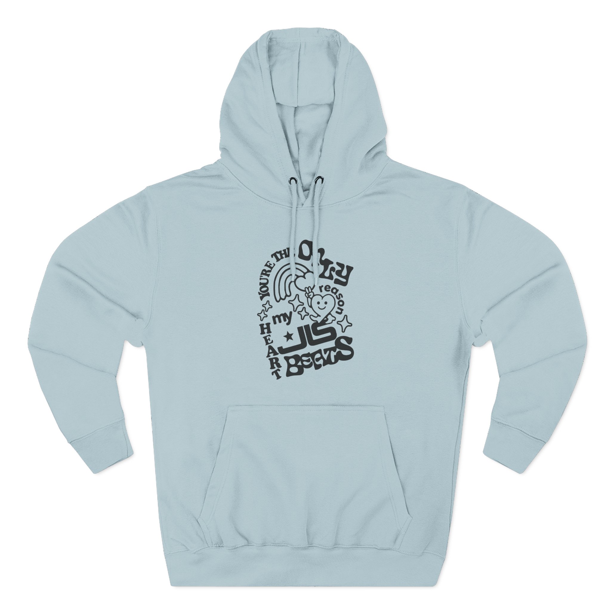 JLS Heart Beats Three-Panel Fleece Hoodie
