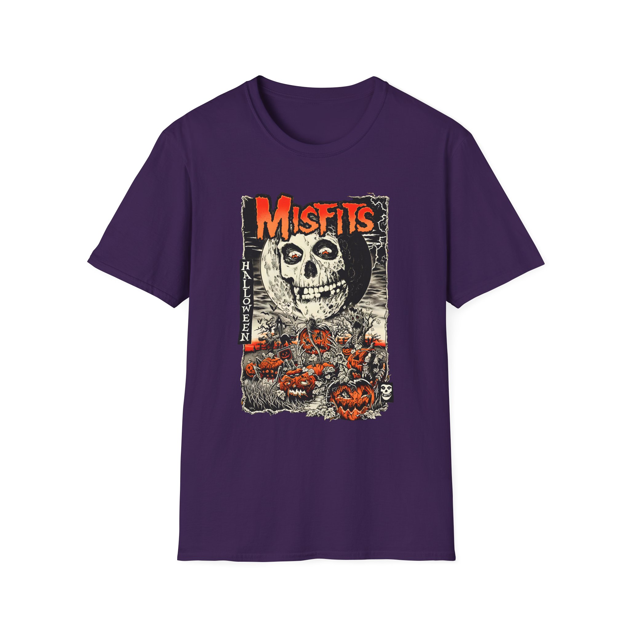 Misfits Fiendish Halloween by Mike Sutfin Unisex Softstyle T-Shirt