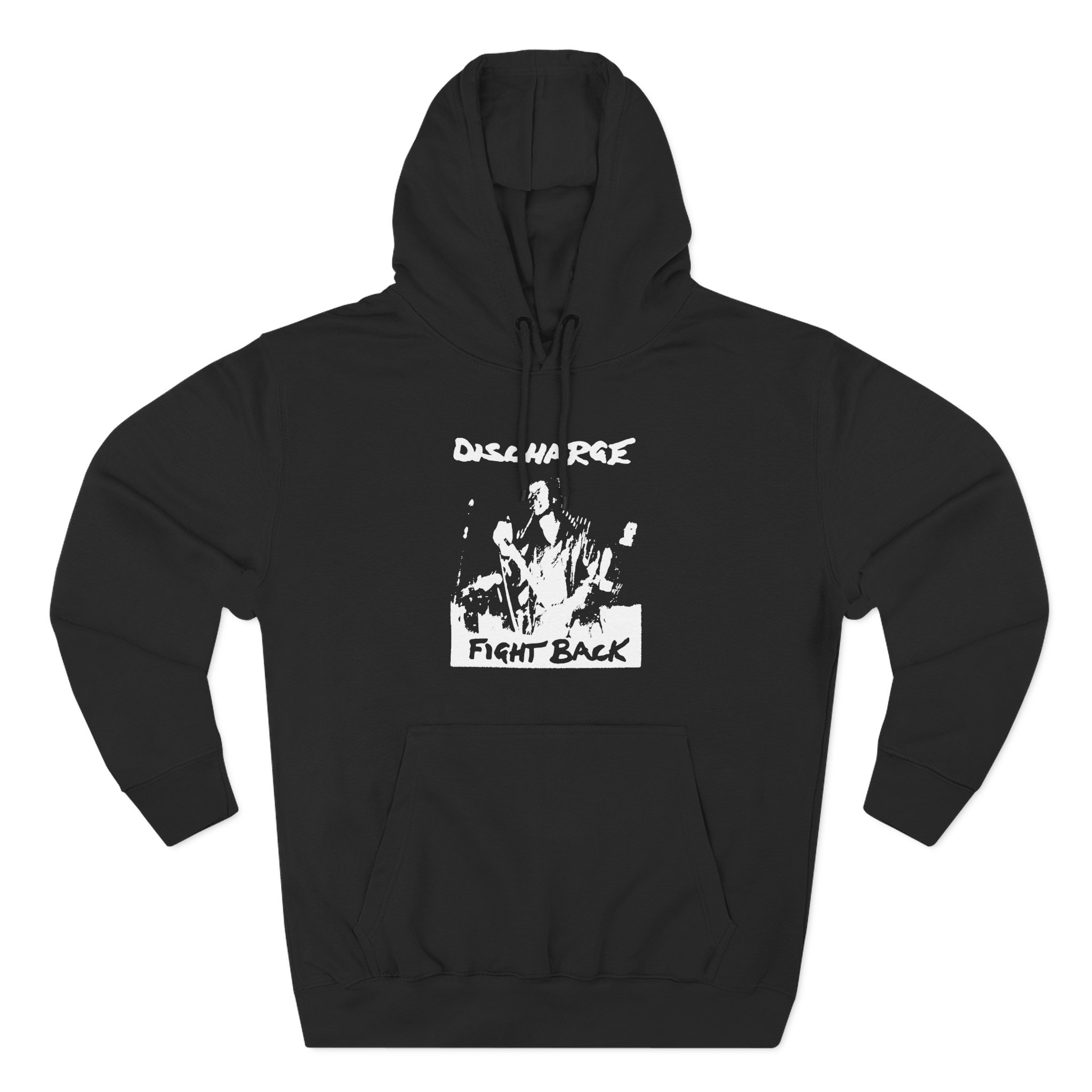 Discharge Fight Back Three-Panel Fleece Hoodie