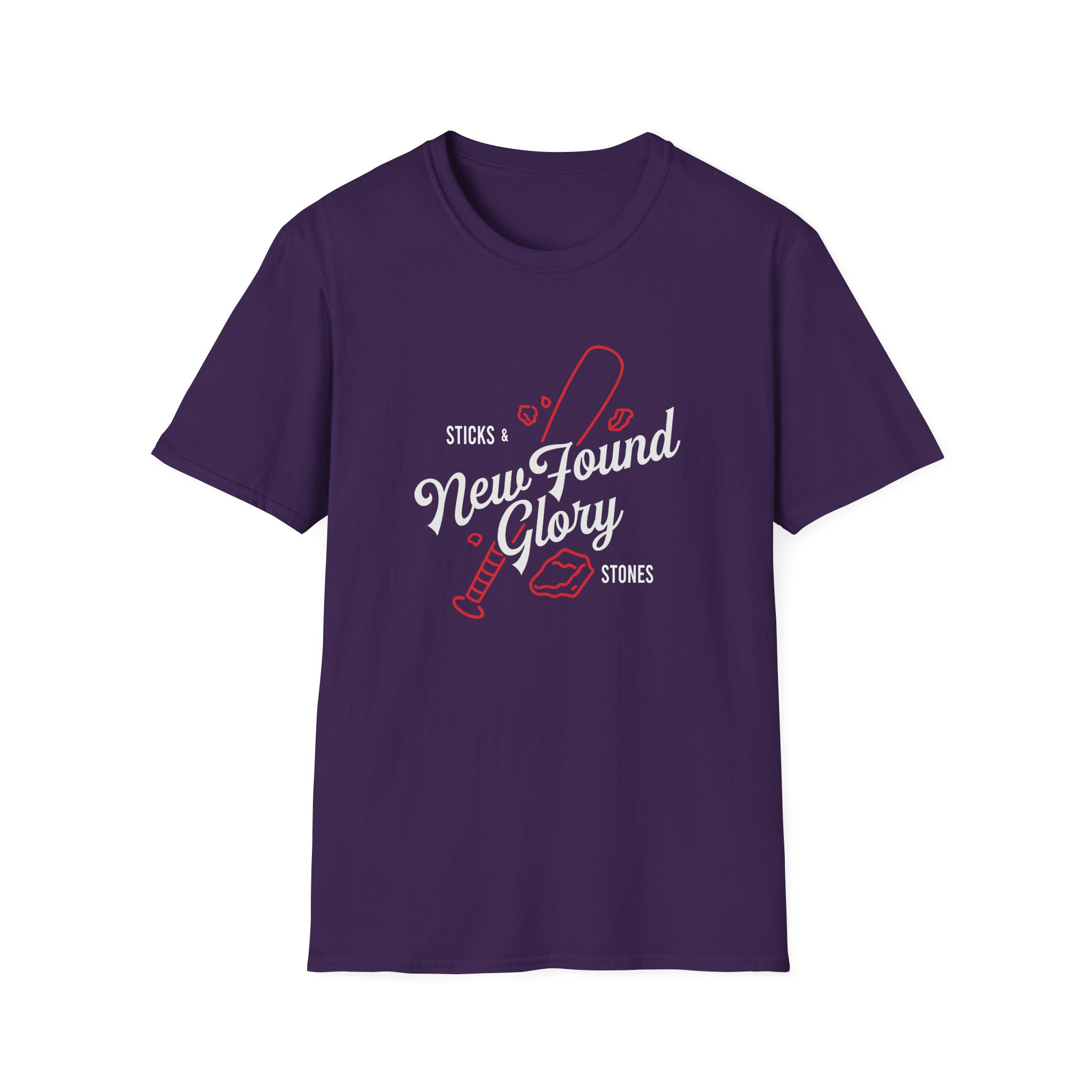 New Found Glory Sticks and Stones Baseball Unisex Softstyle T-Shirt