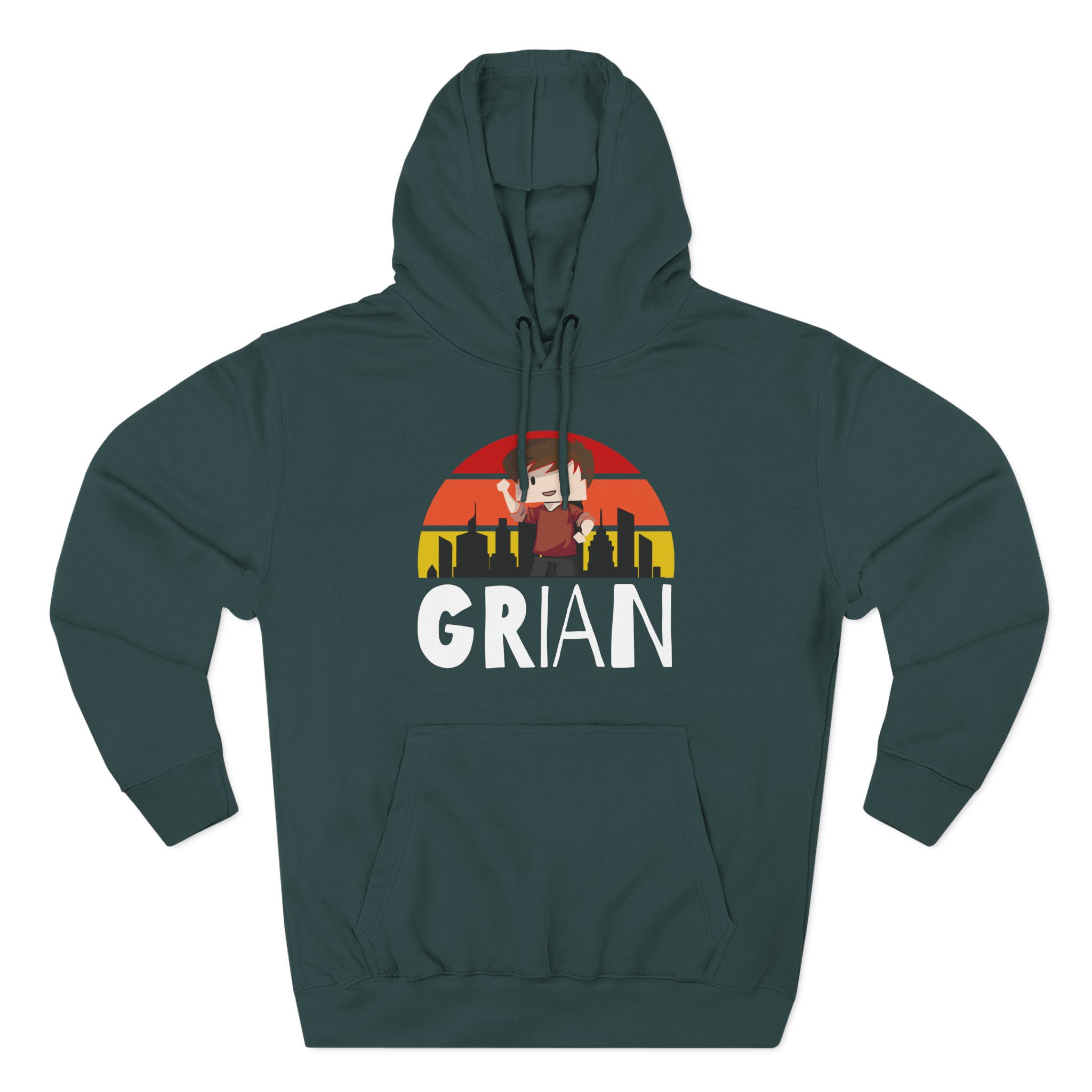 Grian Three-Panel Fleece Hoodie