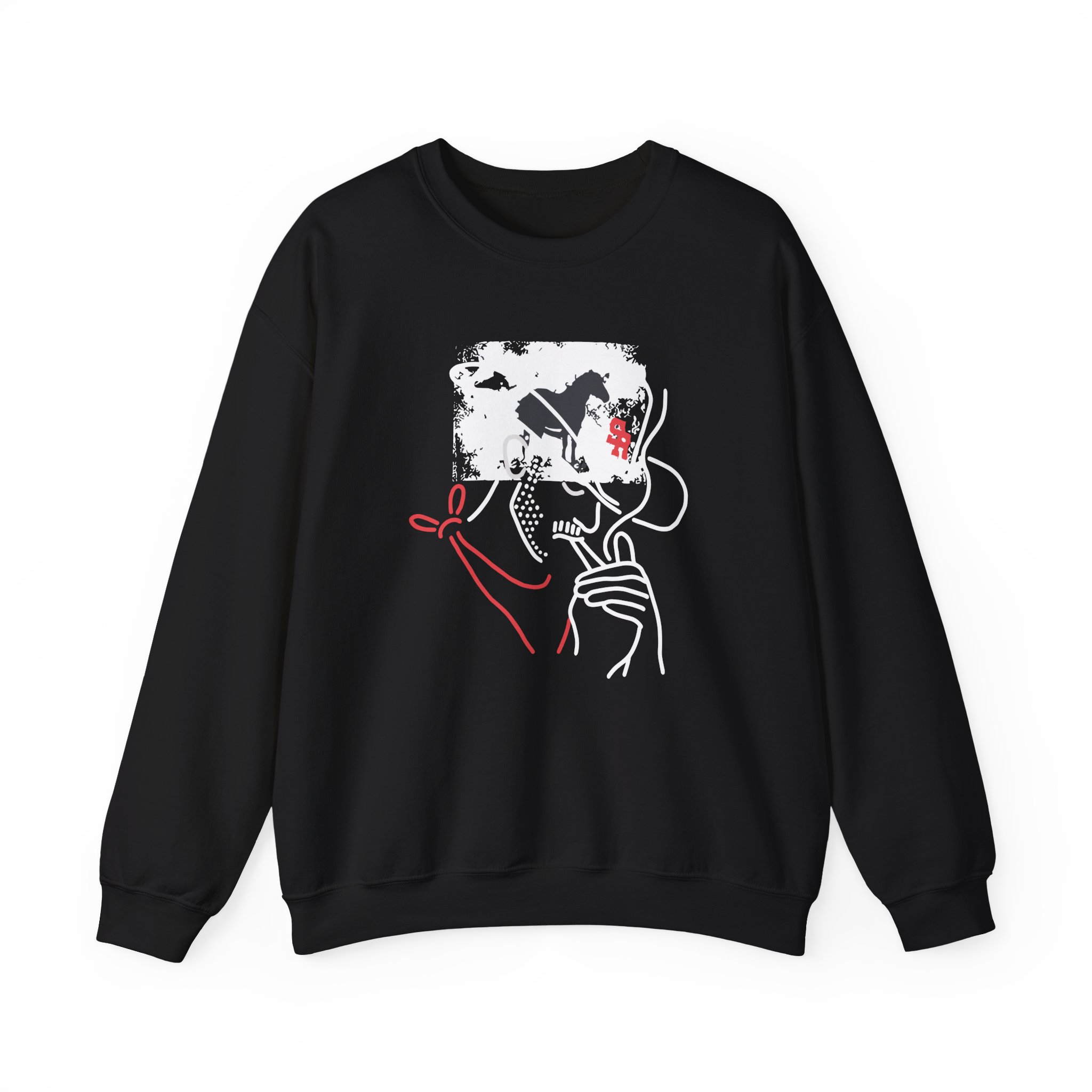 Mike Stud Smoking Cowboy Unisex Heavy Blendâ„¢ Crewneck Sweatshirt