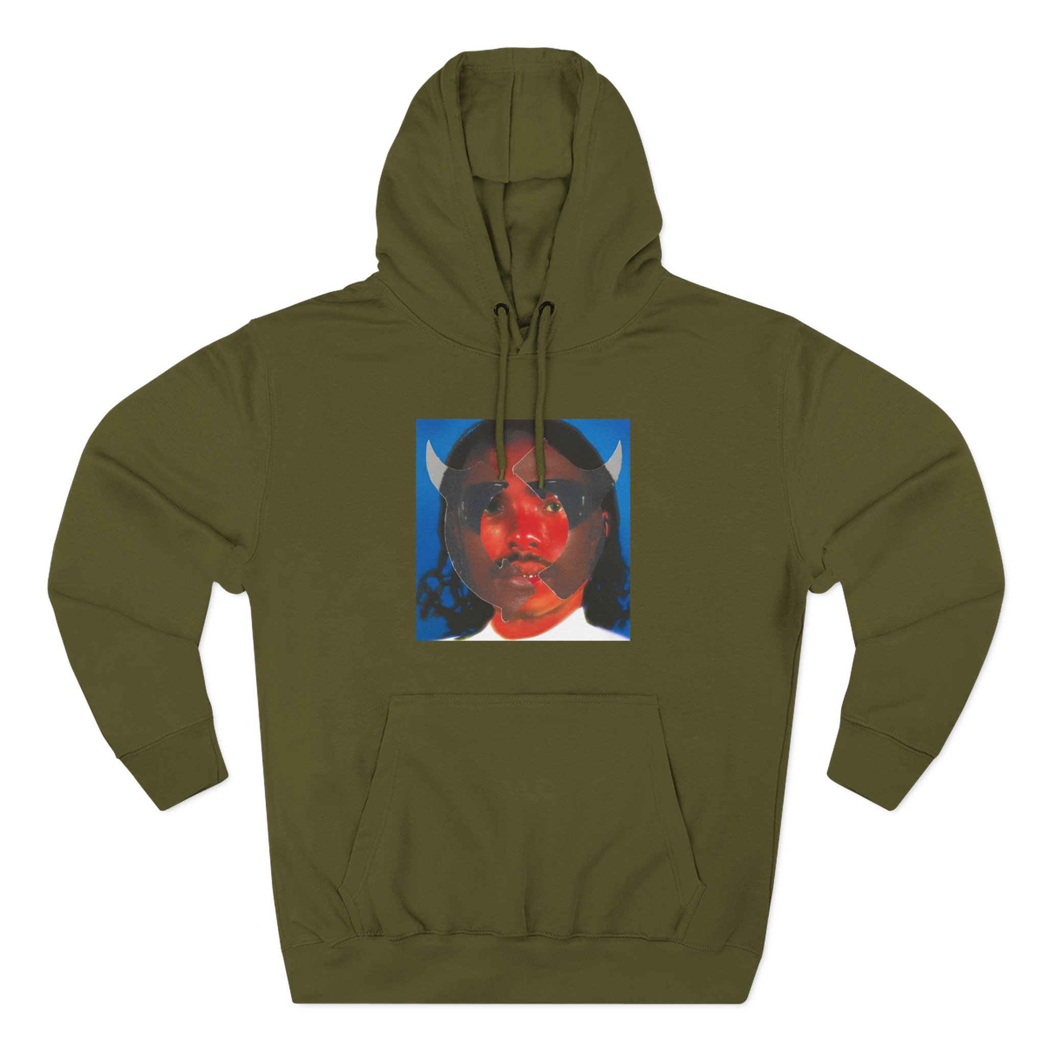 Steve Lacy Gemini Rights Album Cover Three-Panel Fleece Hoodie