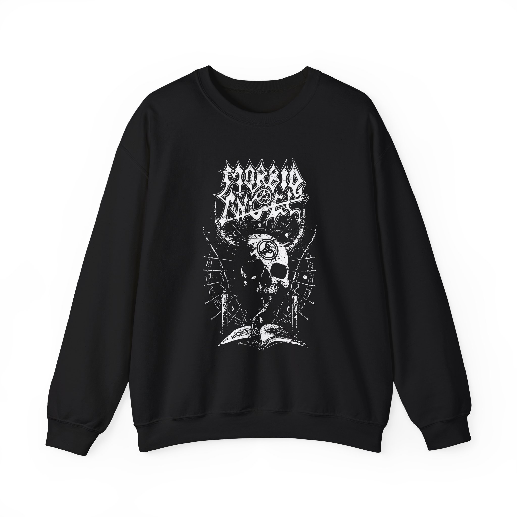 Morbid Angel Horned Skull Unisex Heavy Blendâ„¢ Crewneck Sweatshirt