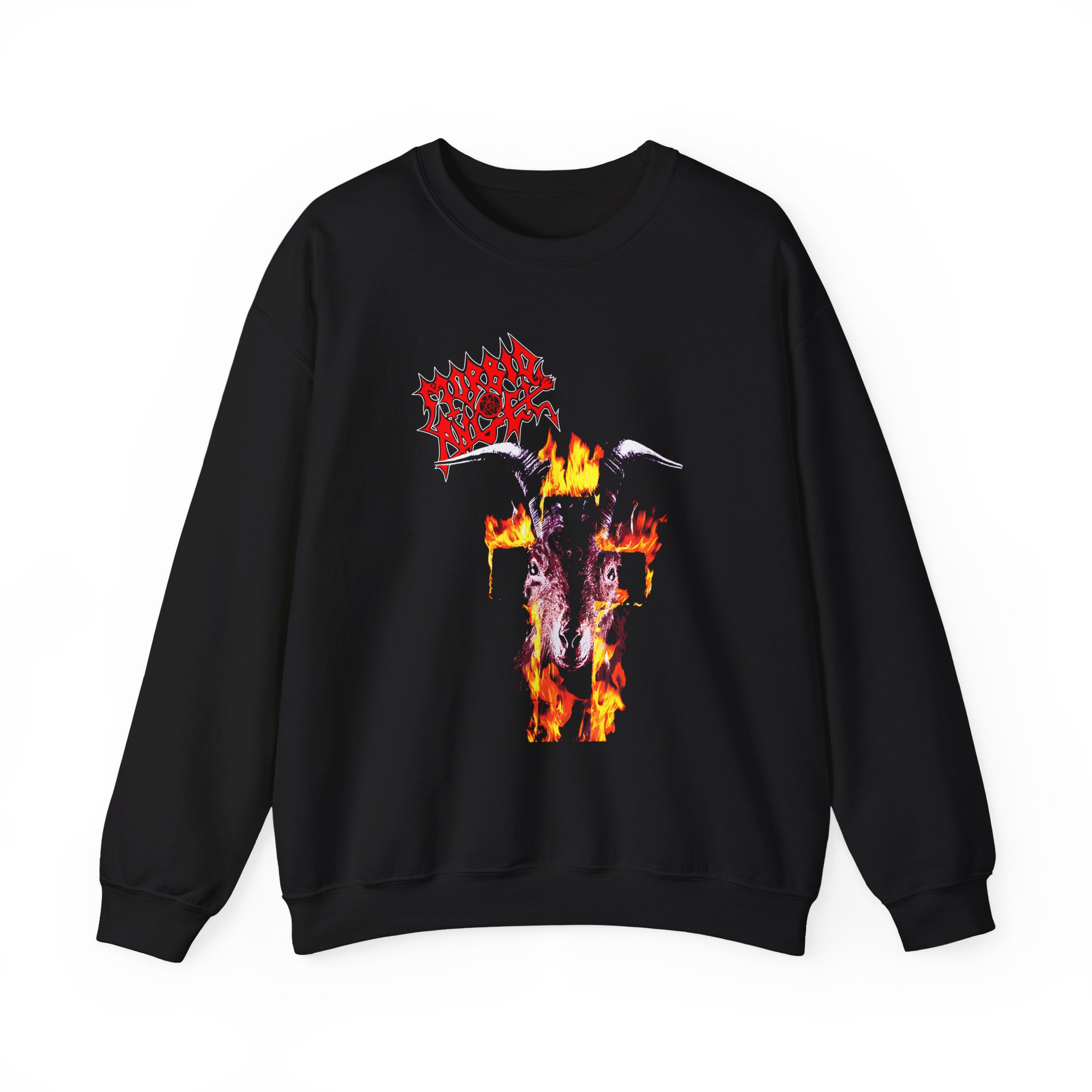 Morbid Angel Flaming Goat Unisex Heavy Blendâ„¢ Crewneck Sweatshirt
