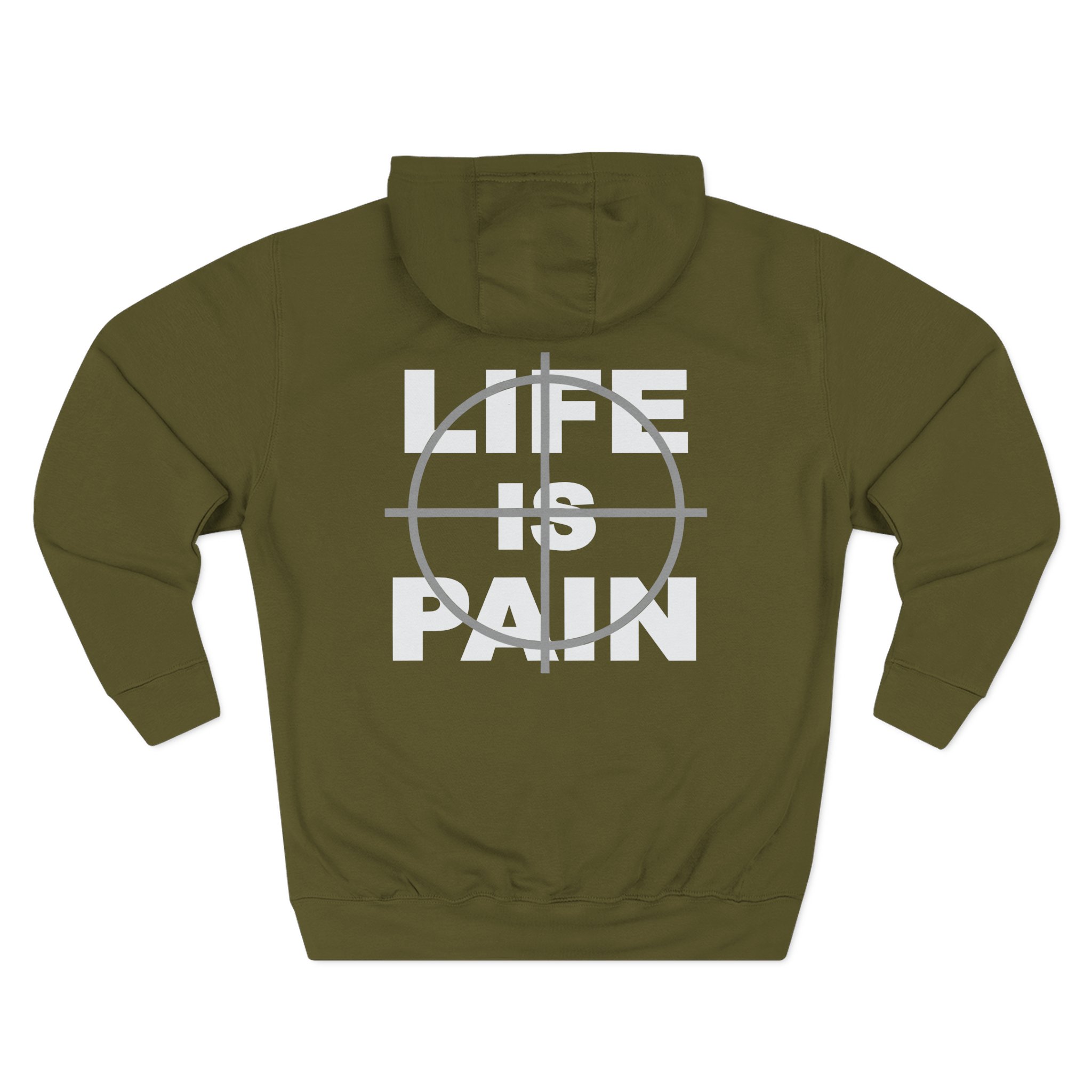 Merauder Life is Pain Three-Panel Fleece Hoodie