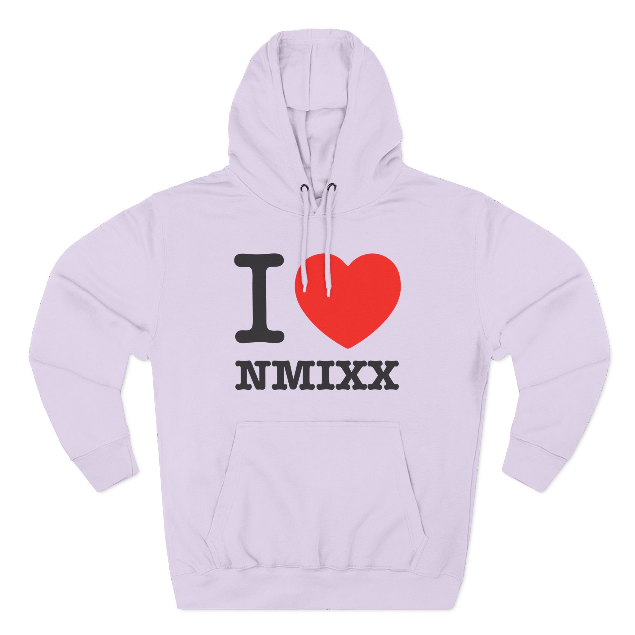I Love Nmixx Three-Panel Fleece Hoodie