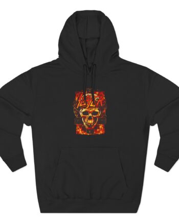 Slayer Skull And Cross Three-Panel Fleece Hoodie