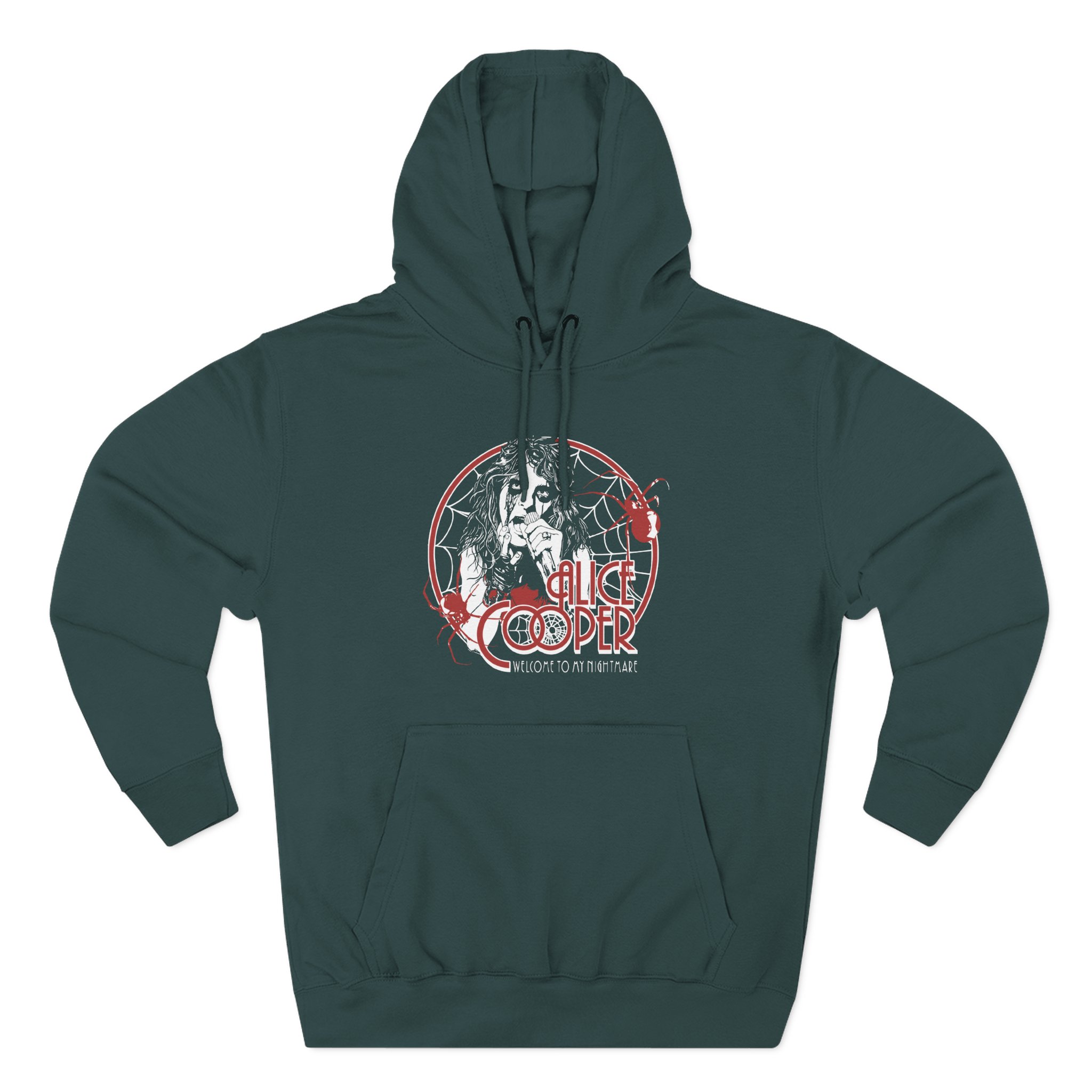 Alice Cooper Welcome to My Nightmare 50th Anniversary Spider Swarm Three-Panel Fleece Hoodie