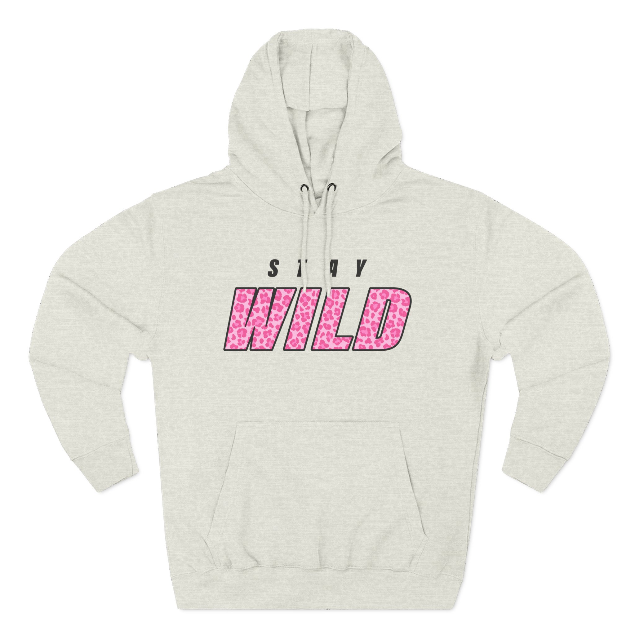 Wild Pink Three-Panel Fleece Hoodie