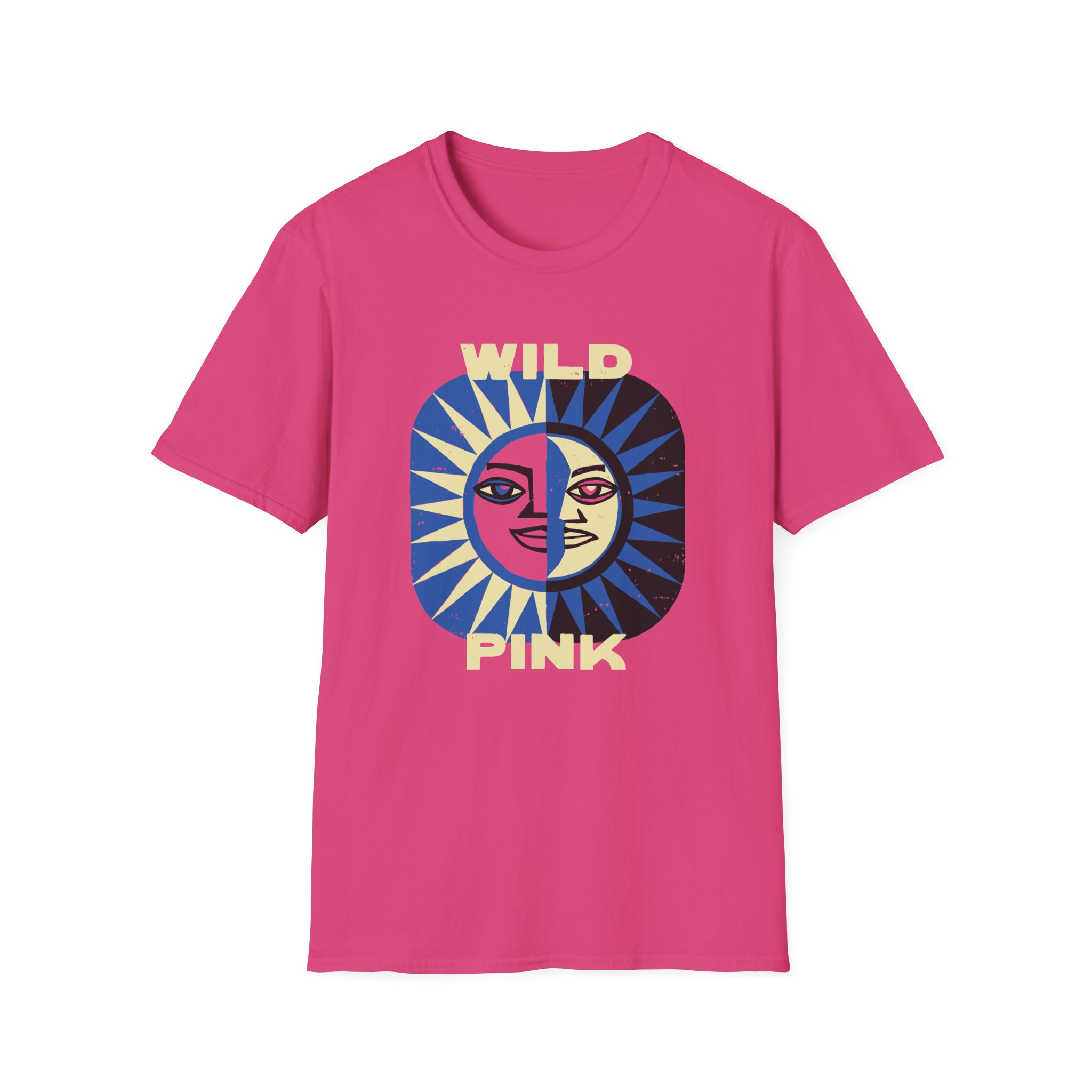 Wild Pink Sun Moon Unisex Softstyle T-Shirt