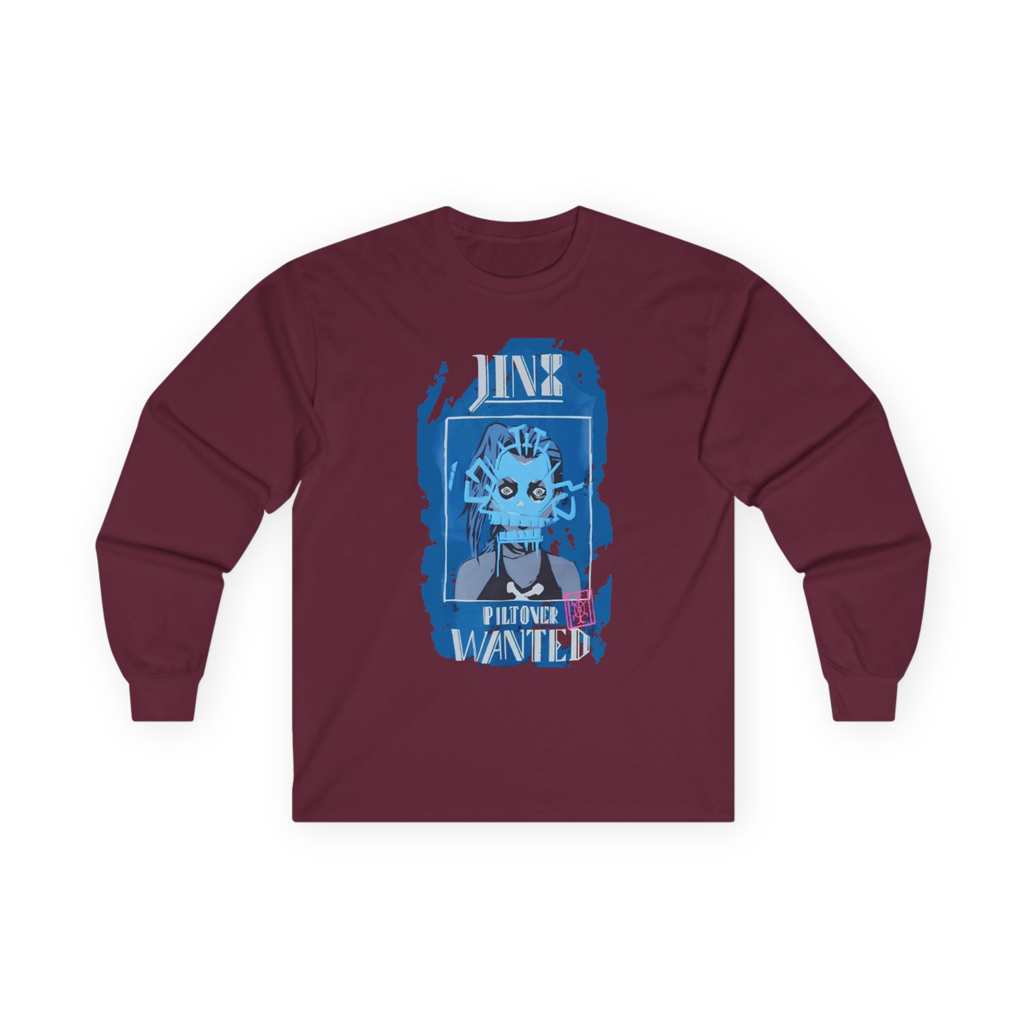 Jinx Arcane Wanted Poster Unisex Ultra Cotton Long Sleeve Tee