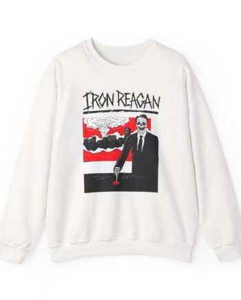 Iron Reagan Finger On The Button Unisex Heavy Blend™ Crewneck Sweatshirt