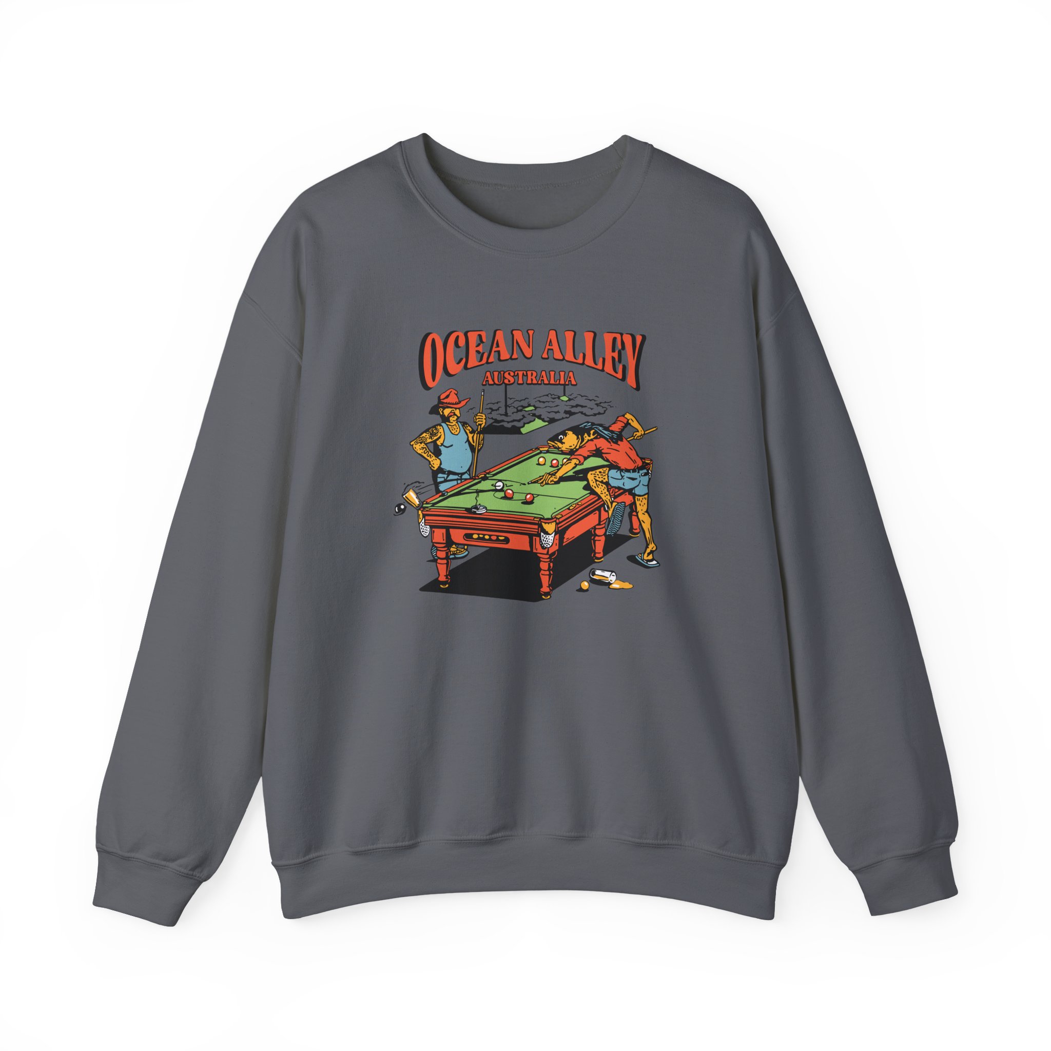 Ocean Alley Pool Table Unisex Heavy Blendâ„¢ Crewneck Sweatshirt