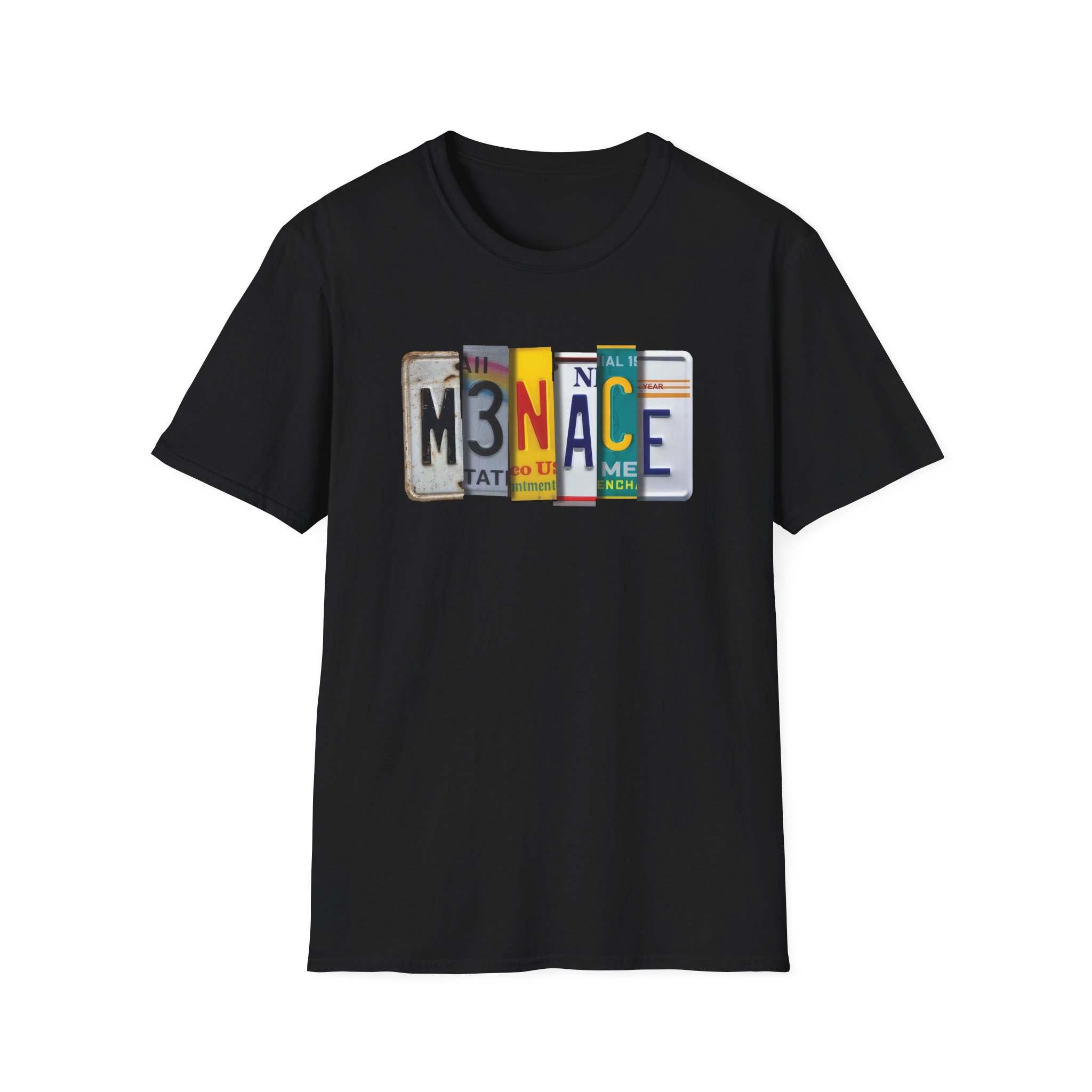 Kanel Joseph Menace License Plate Unisex Softstyle T-Shirt