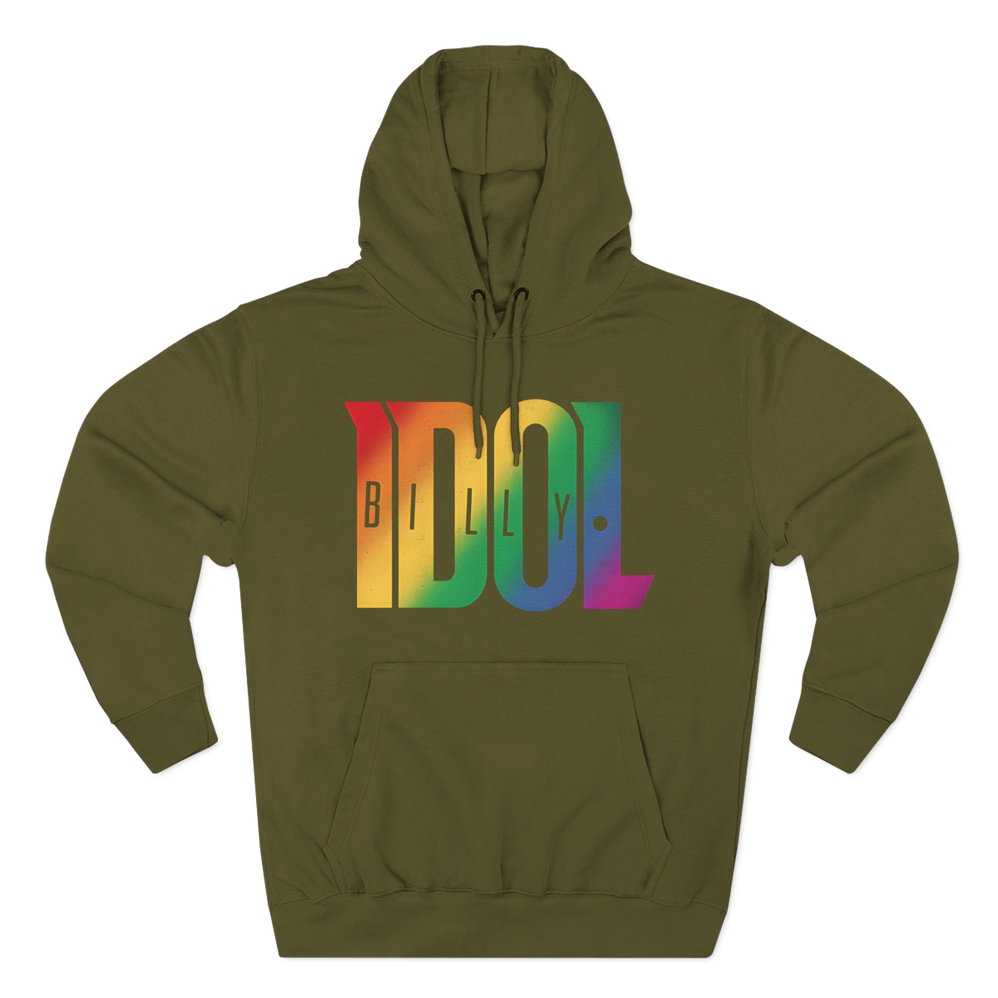 Billy Idol Black Rainbow Logo Three-Panel Fleece Hoodie