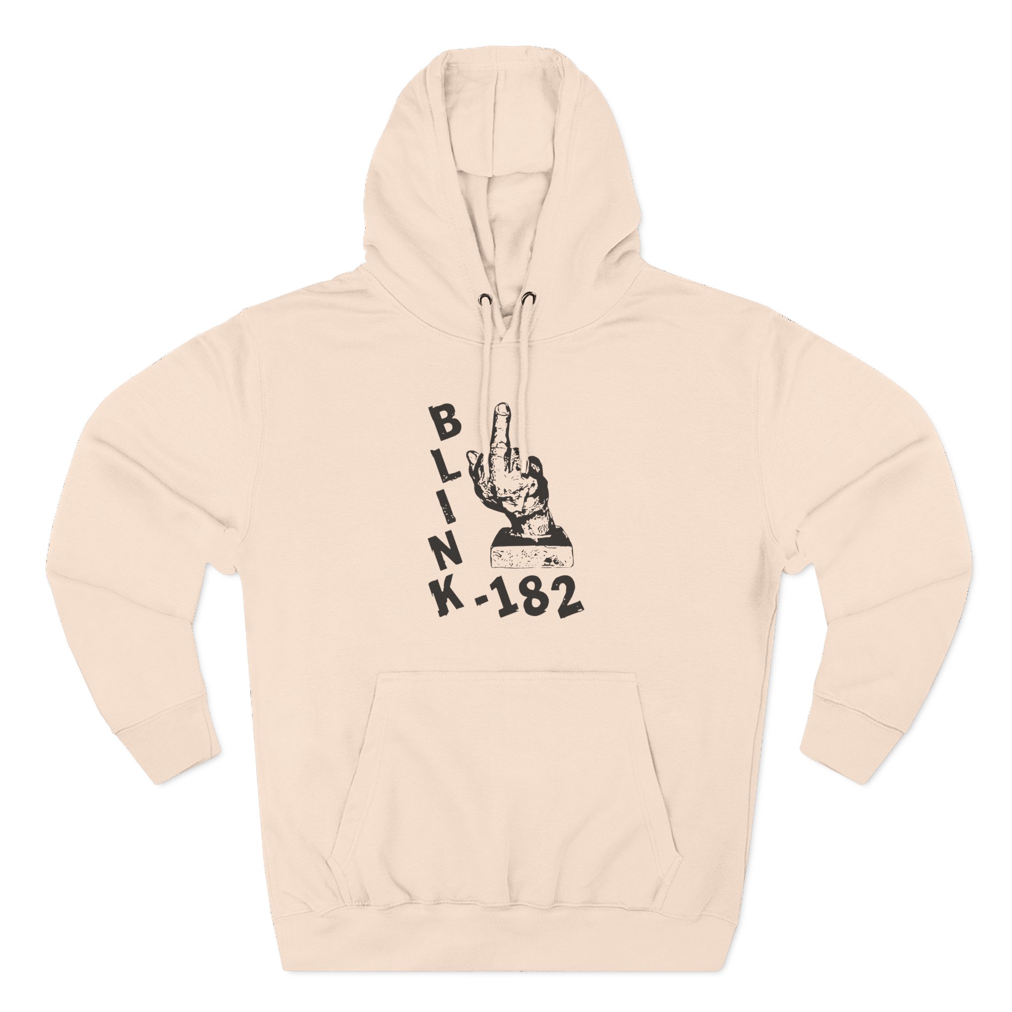 Blink 182 Pink Middle Finger Three-Panel Fleece Hoodie