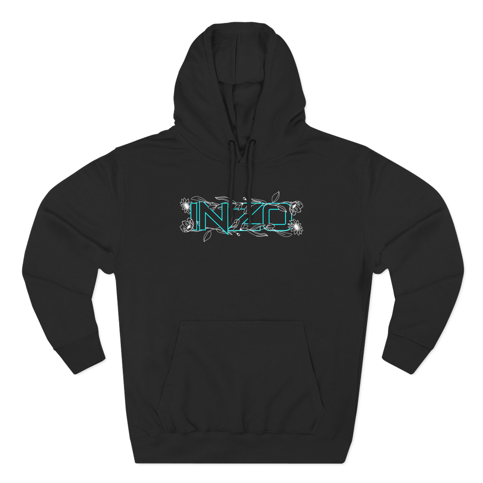 Inzo Flowers in My Heart Three-Panel Fleece Hoodie
