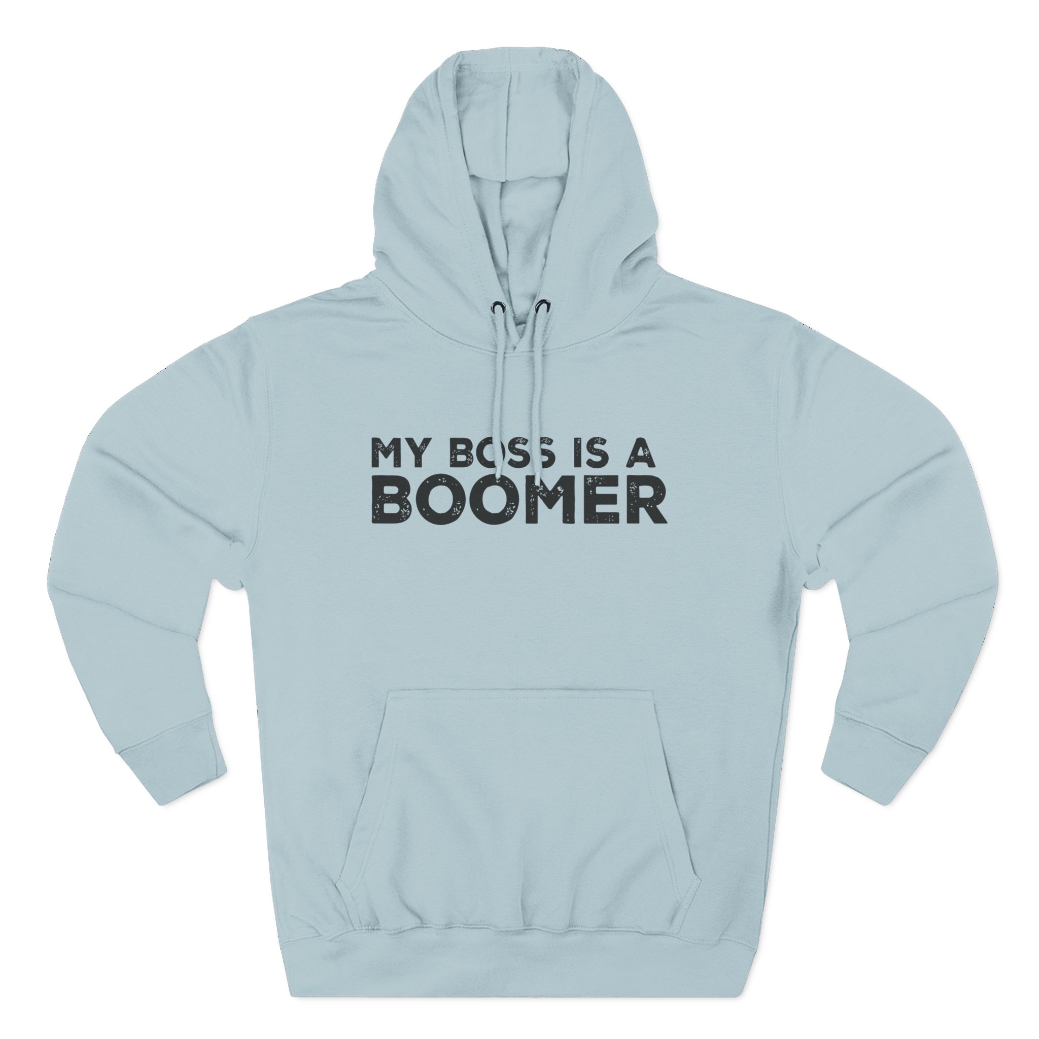 Kat Timpf My Boss is a Boomer Three-Panel Fleece Hoodie