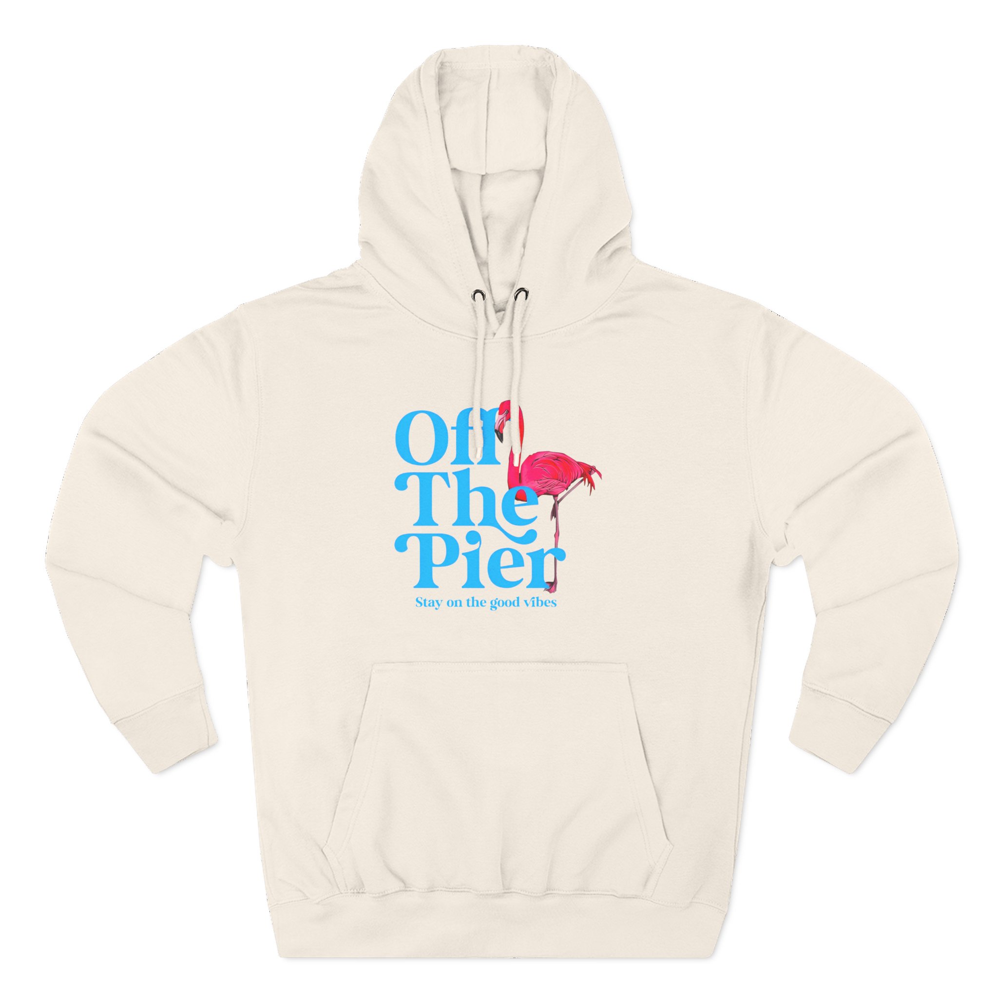 Flamingo Three-Panel Fleece Hoodie