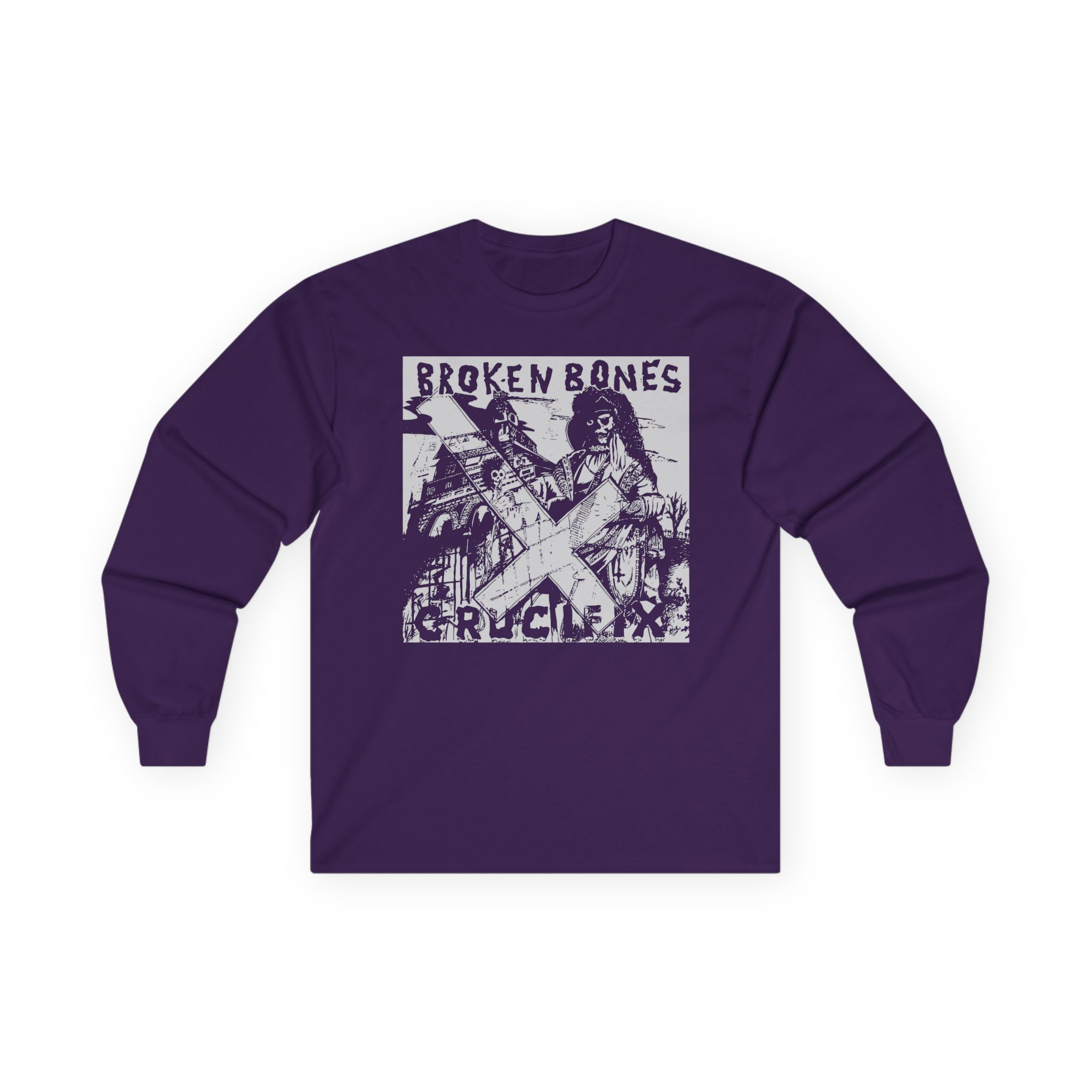 Broken Bones Crucifix Unisex Ultra Cotton Long Sleeve Tee