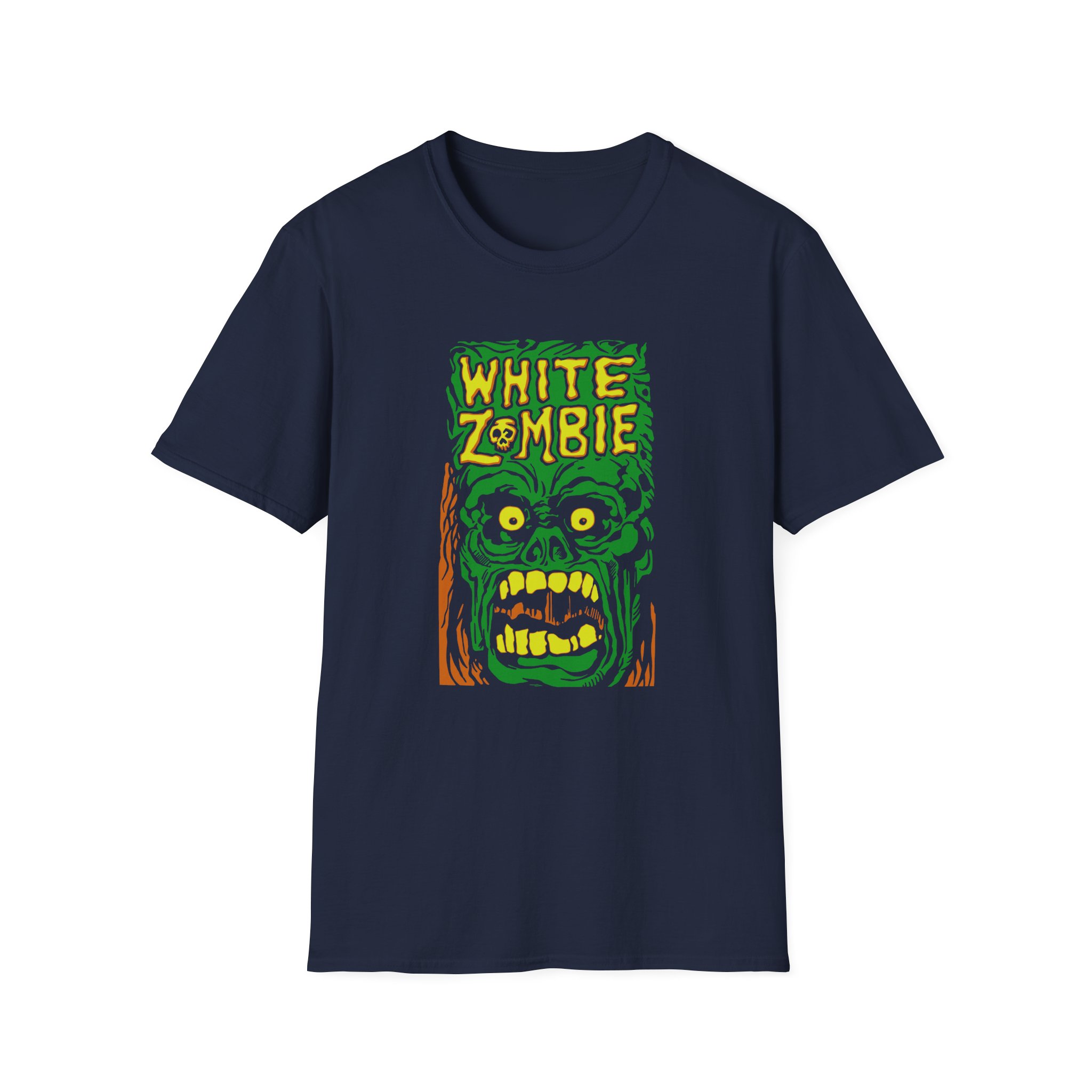 White Zombie Monster Yell Unisex Softstyle T-Shirt